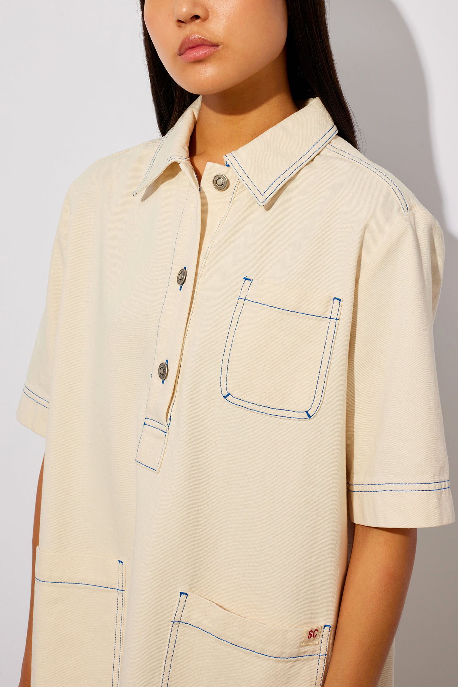WHITE DENIM DRESS