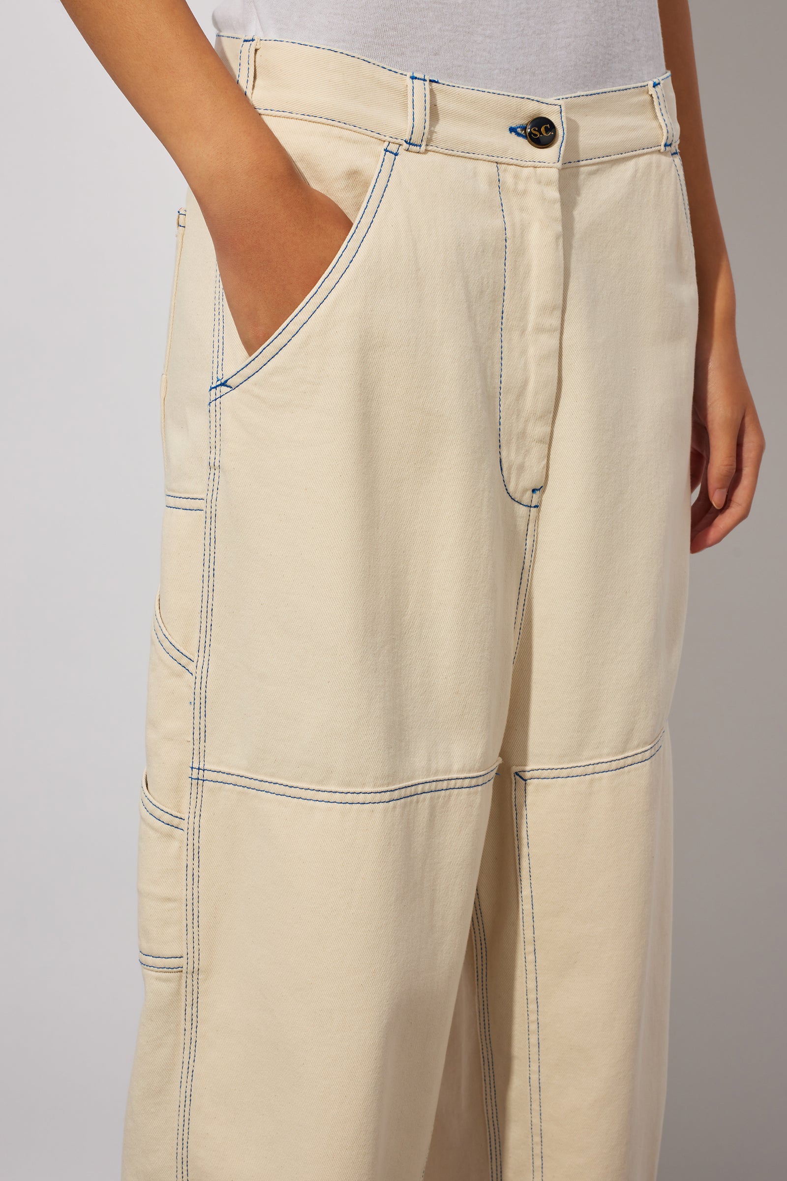 PANTALONE IN DENIM BIANCO