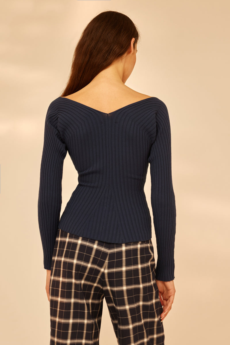VISCOSE RIBBED SWEATER