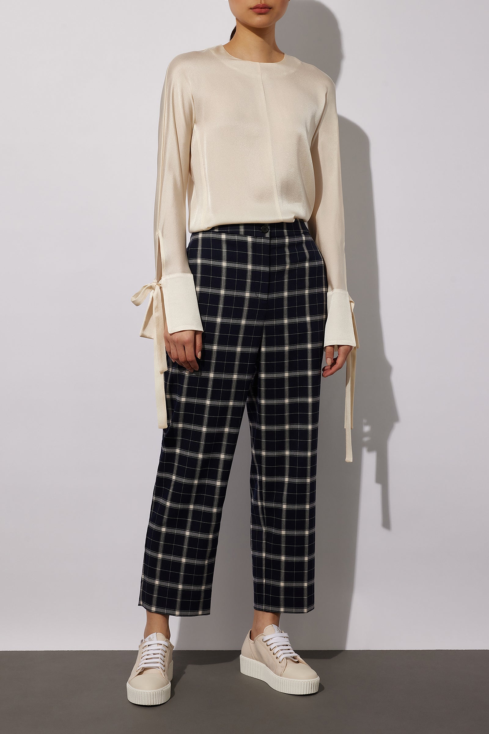 POLY VISCOSE TROUSERS WITH STRAIGHT LEG