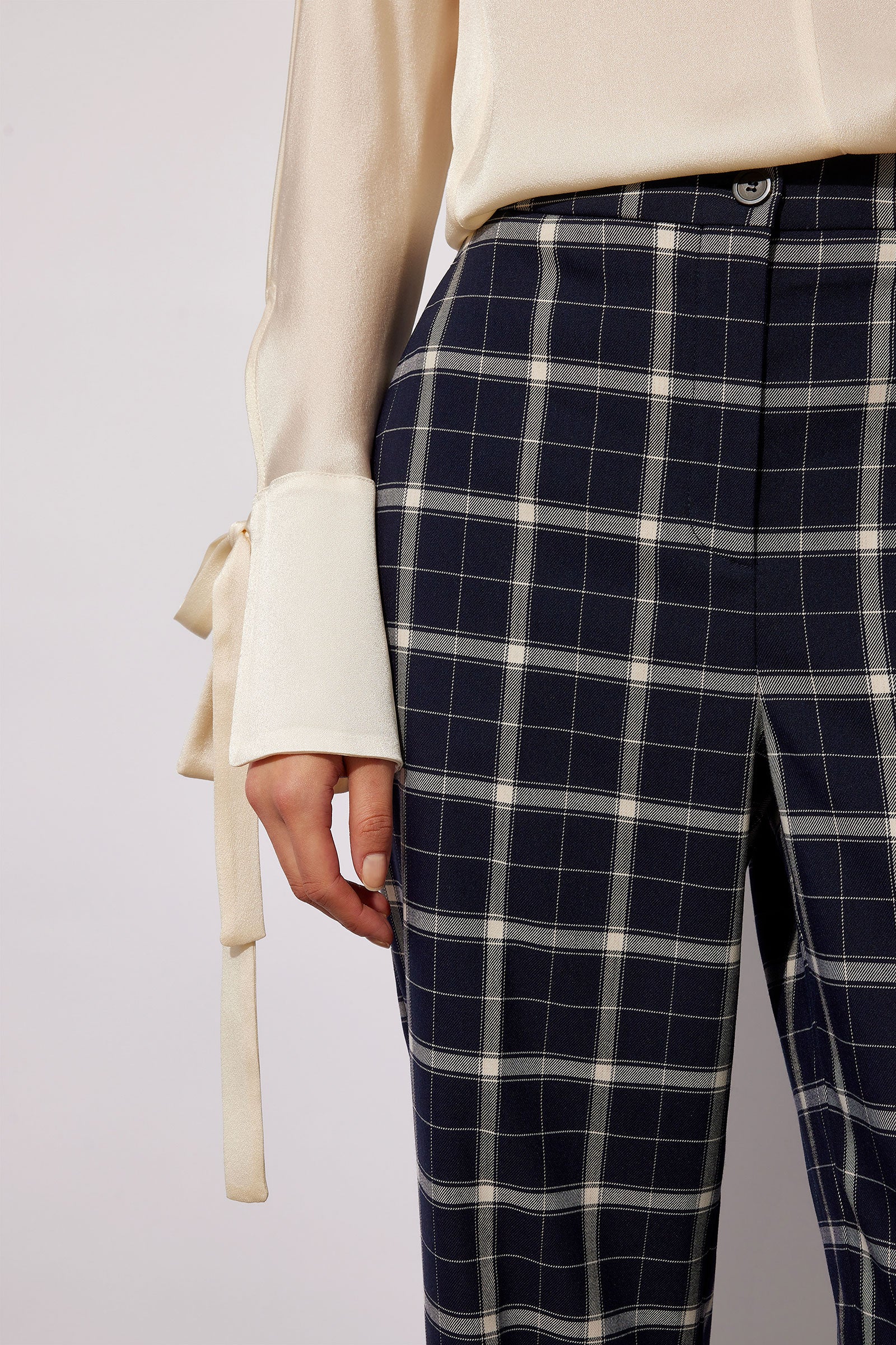 POLY VISCOSE TROUSERS WITH STRAIGHT LEG