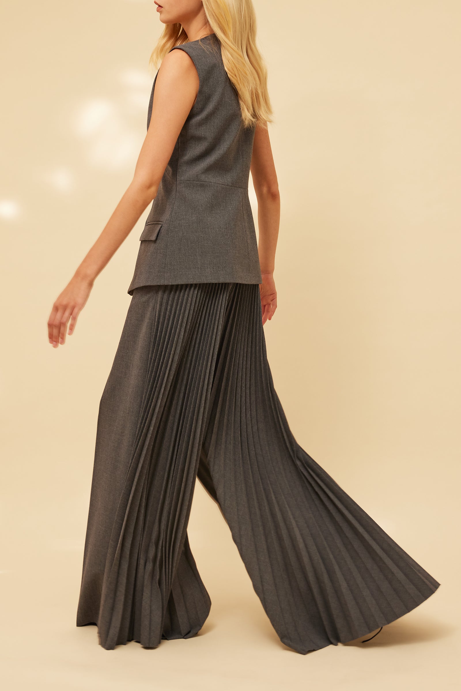 PALAZZO TROUSERS WITH PLEATS