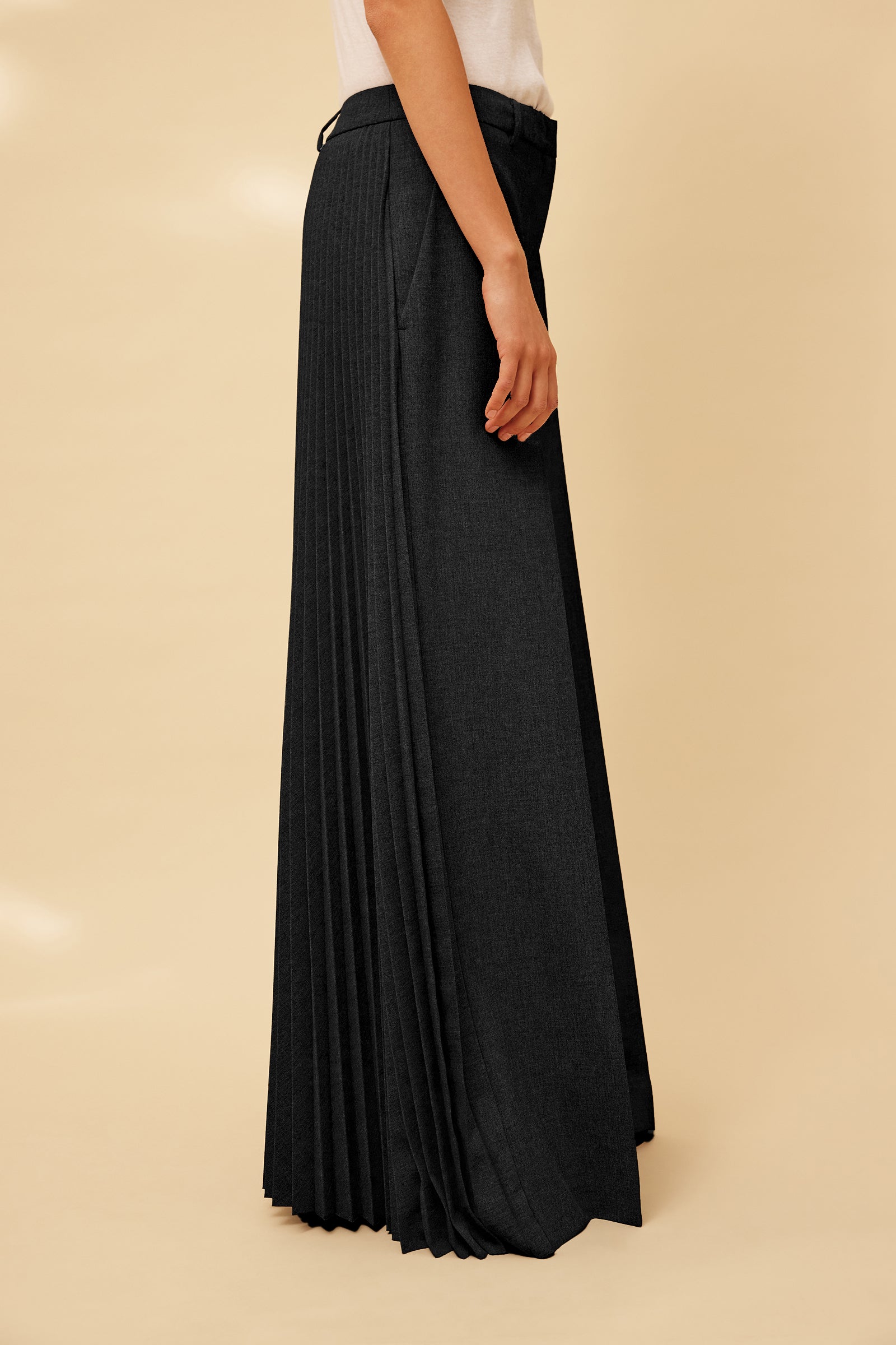 PALAZZO TROUSERS WITH PLEATS