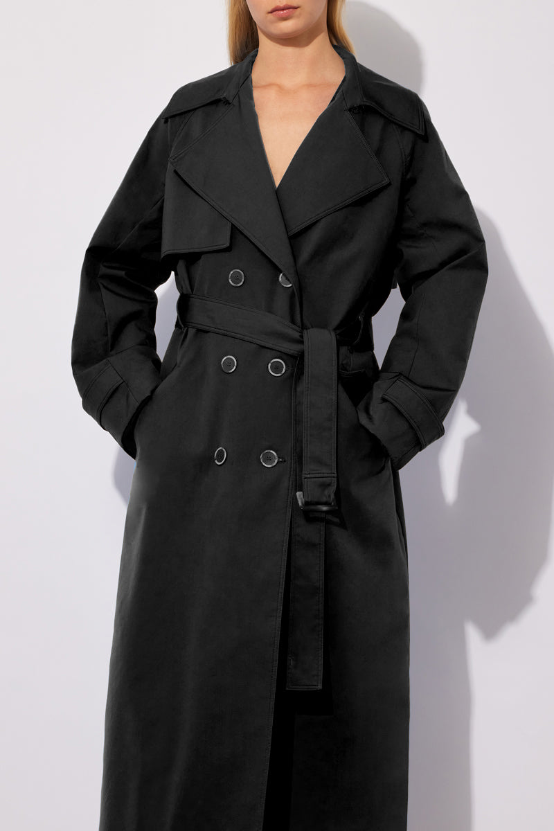 POPLIN TRENCH COAT