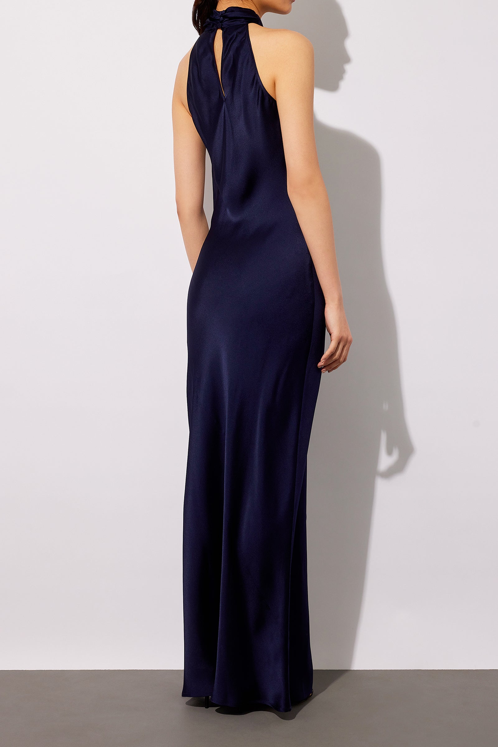 LIGHT SATIN LONG DRESS