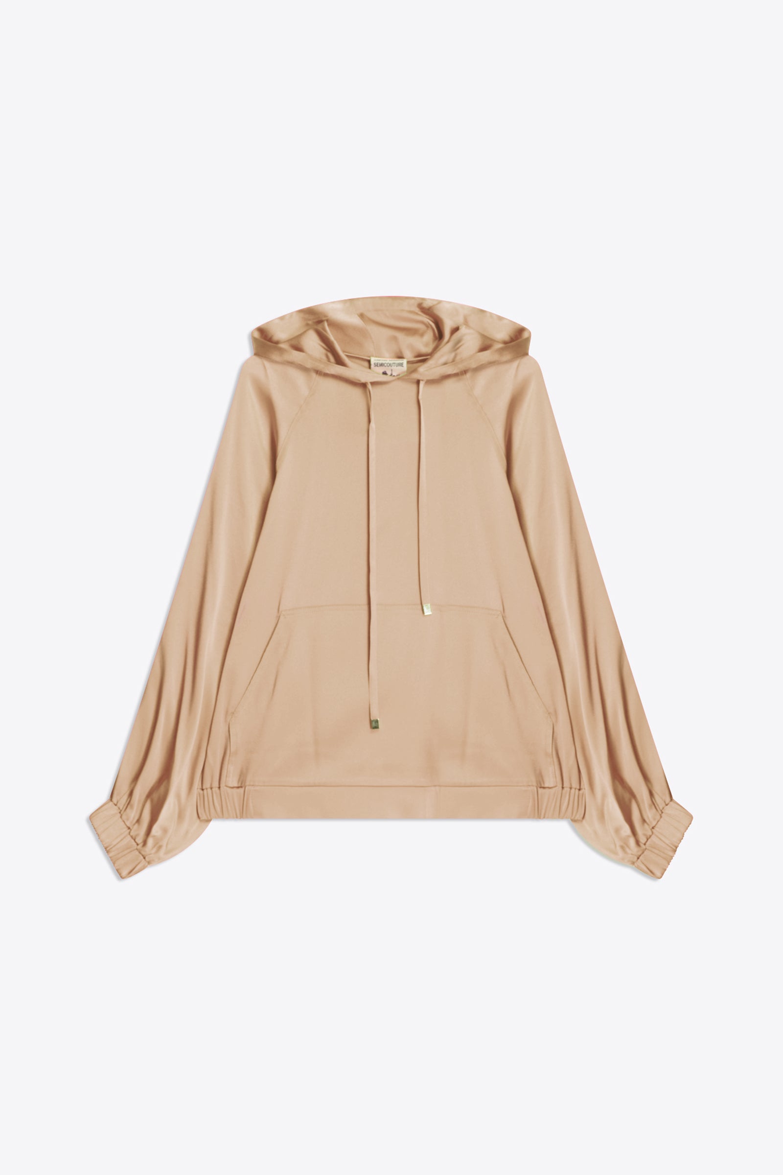 LIGHT SATIN HOODED SWEATSHIRT