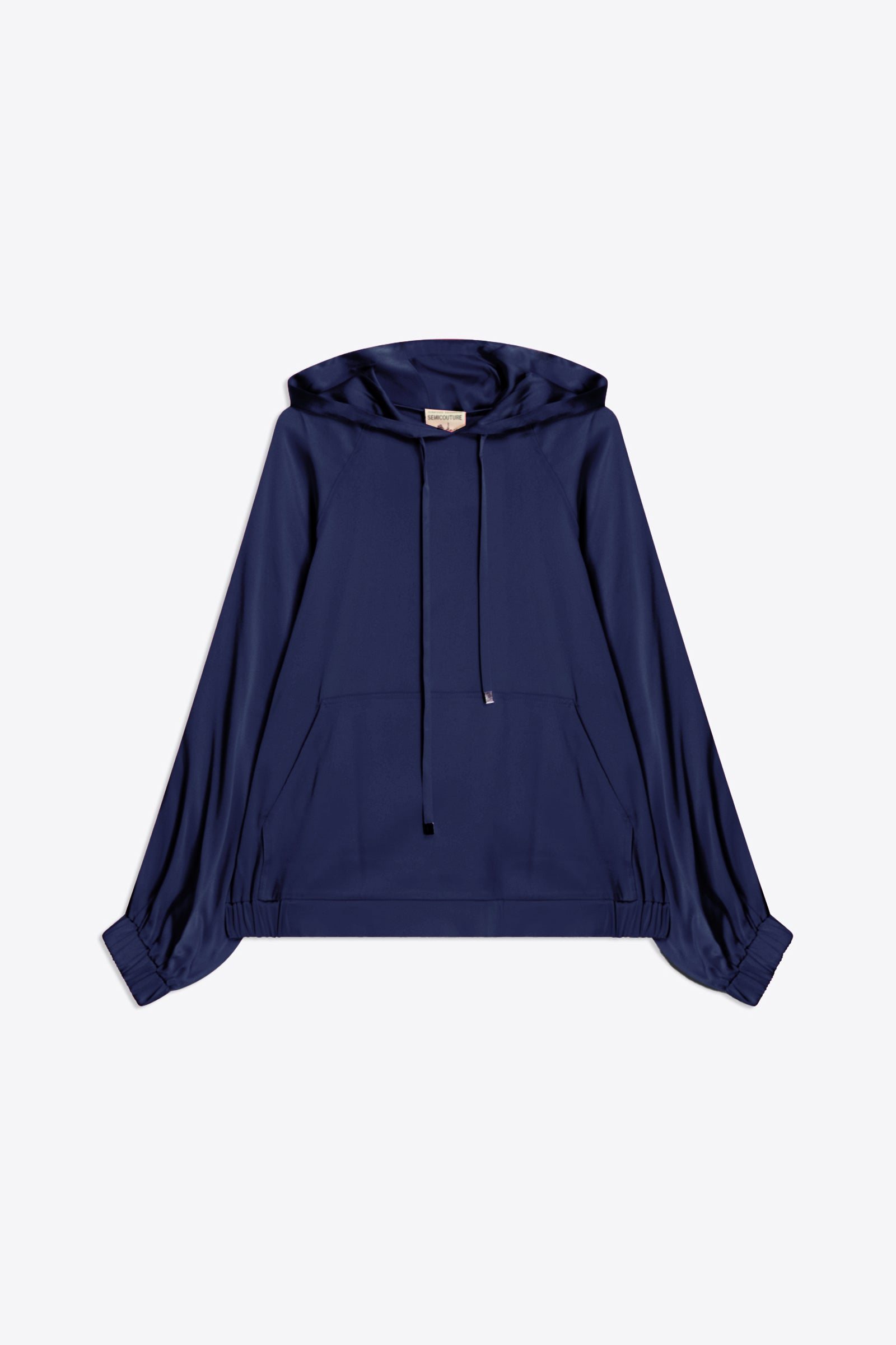 LIGHT SATIN HOODED SWEATSHIRT