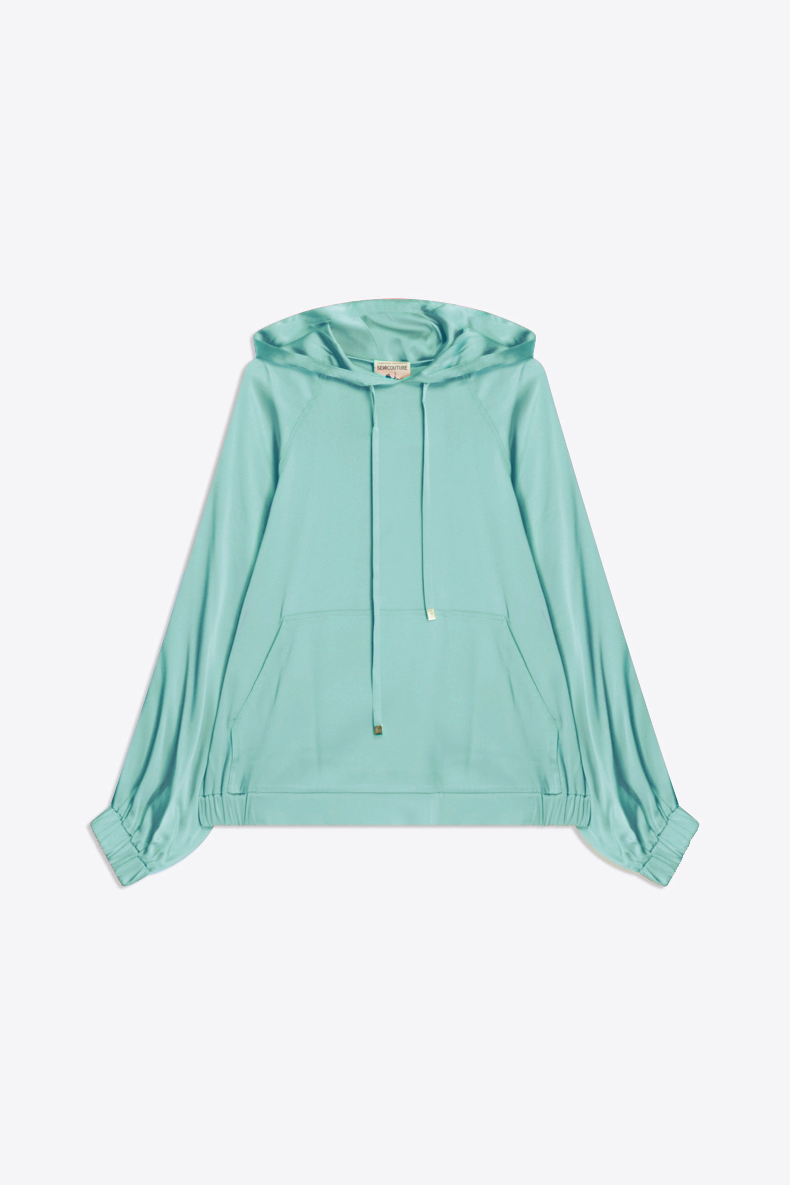 LIGHT SATIN HOODED SWEATSHIRT