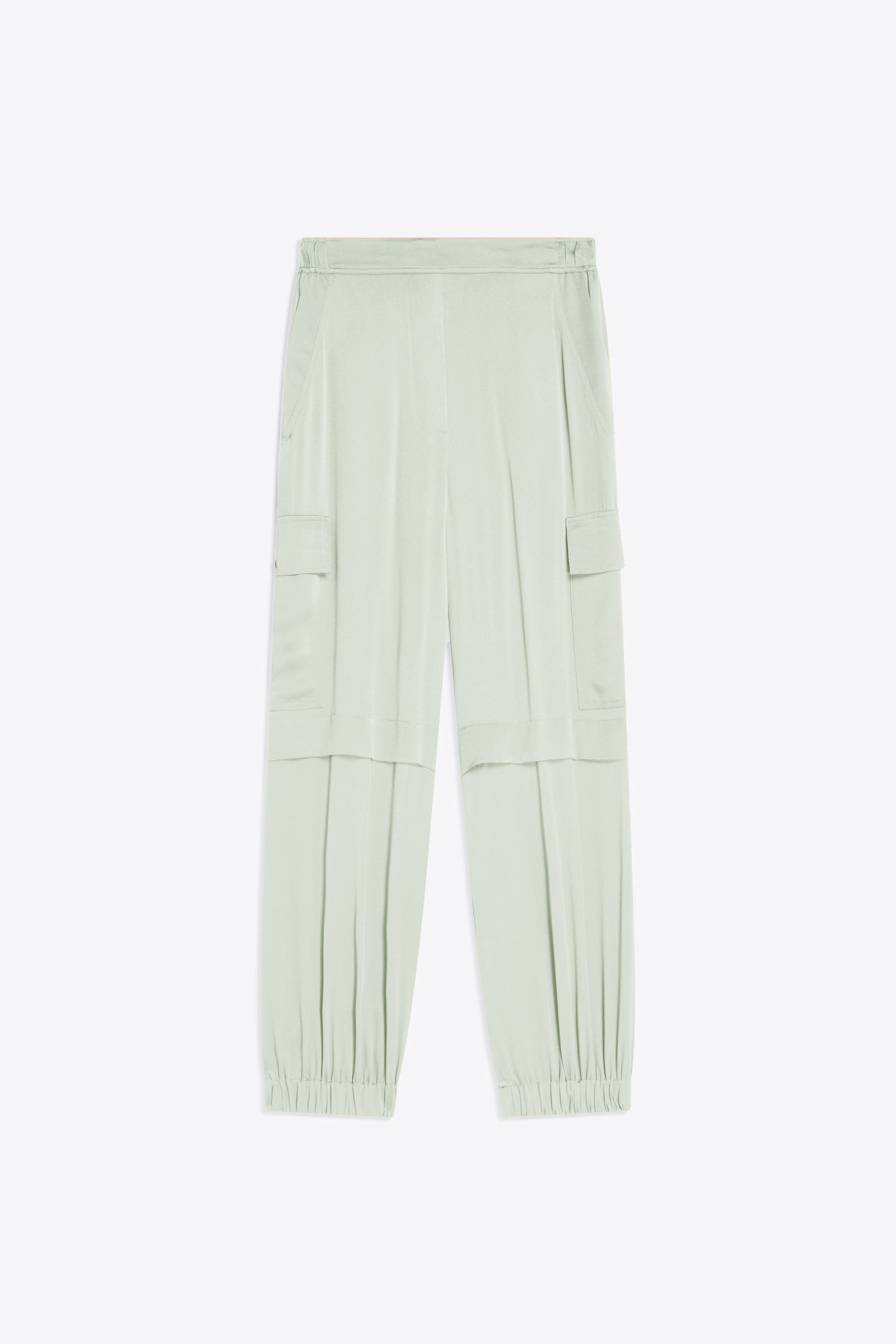 LIGHT SATIN CARGO TROUSERS