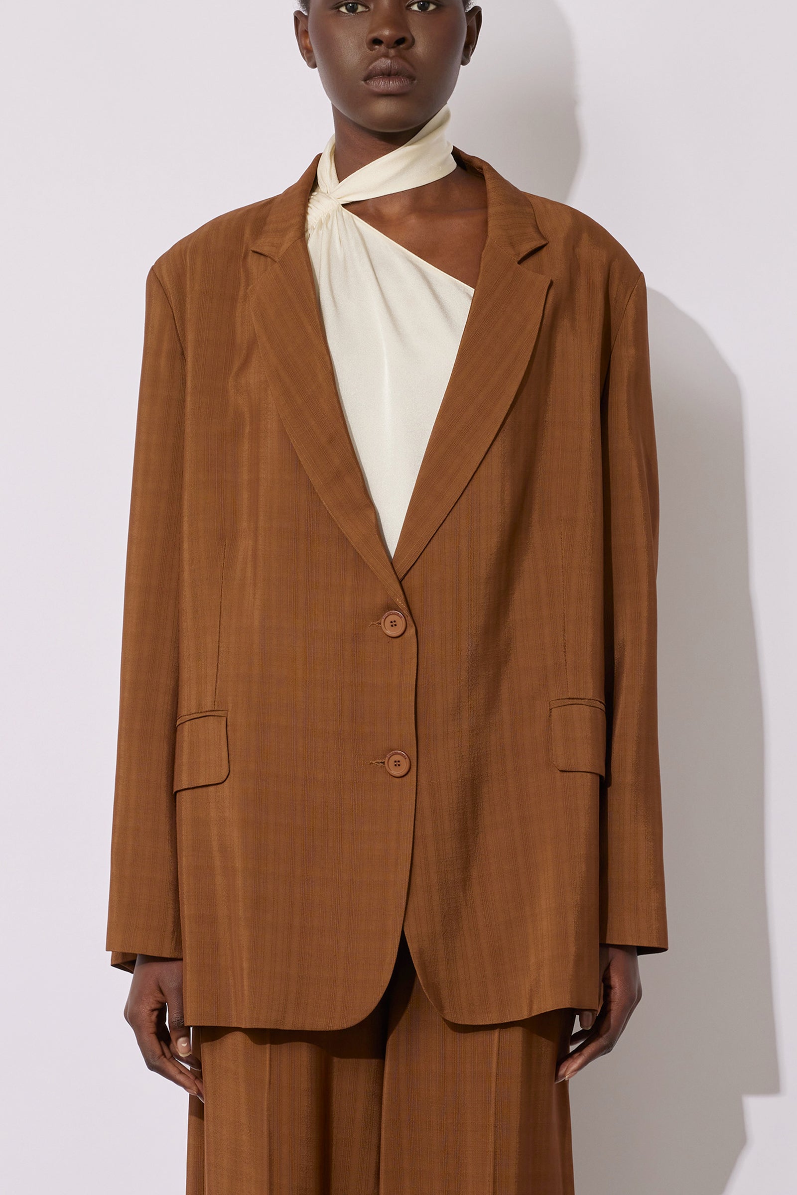 ARMOURED VISCOSE SASH JACKET