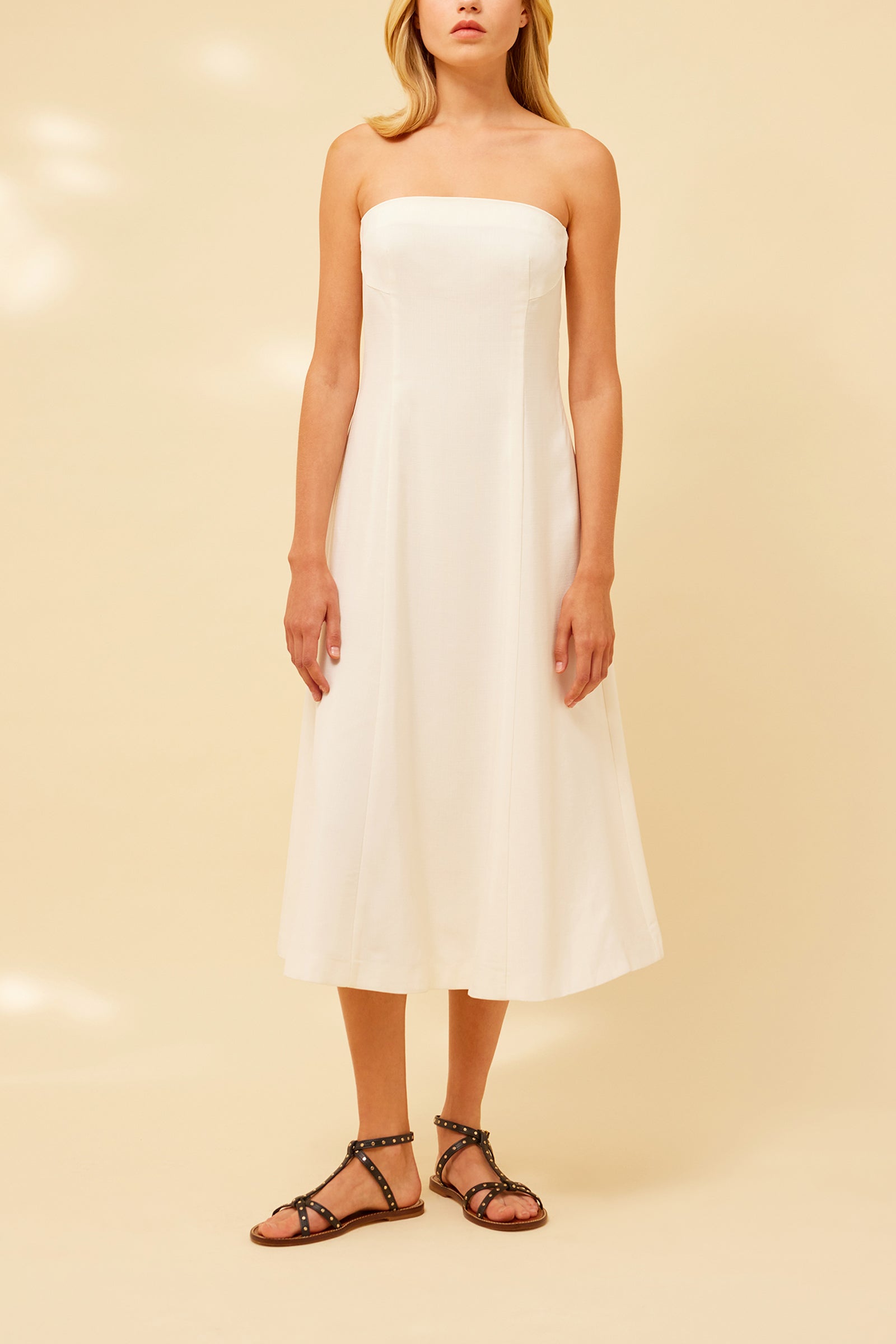 ARMOURED VISCOSE BAND DRESS