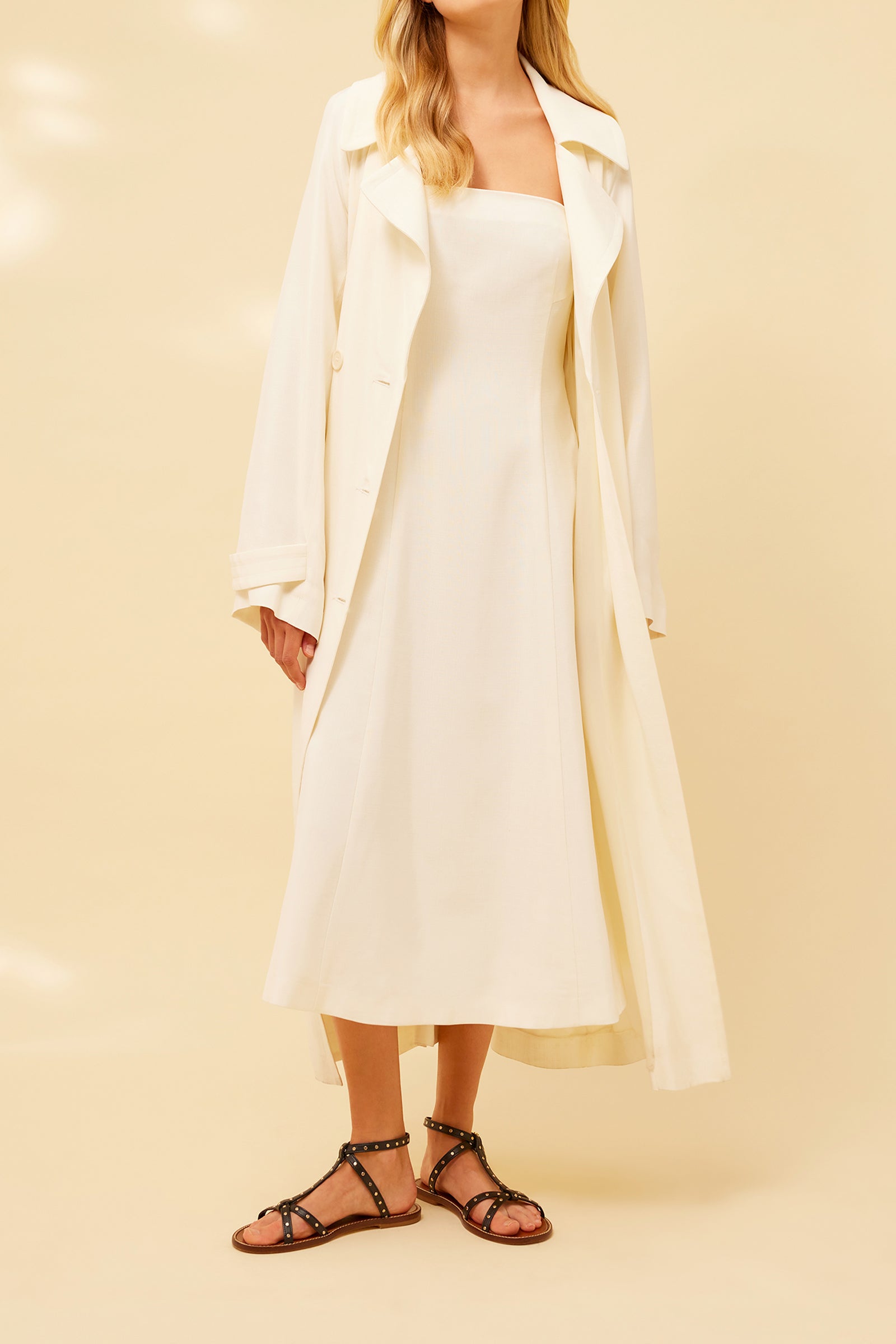 ARMOURED VISCOSE BAND DRESS