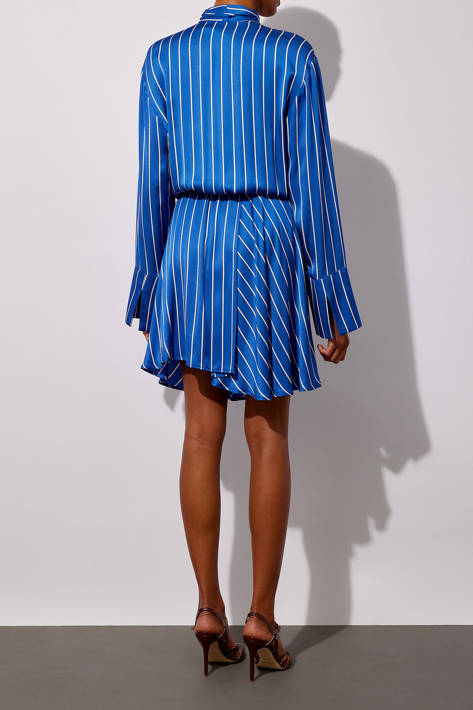 LIGHT SATIN PRINTED DRESS