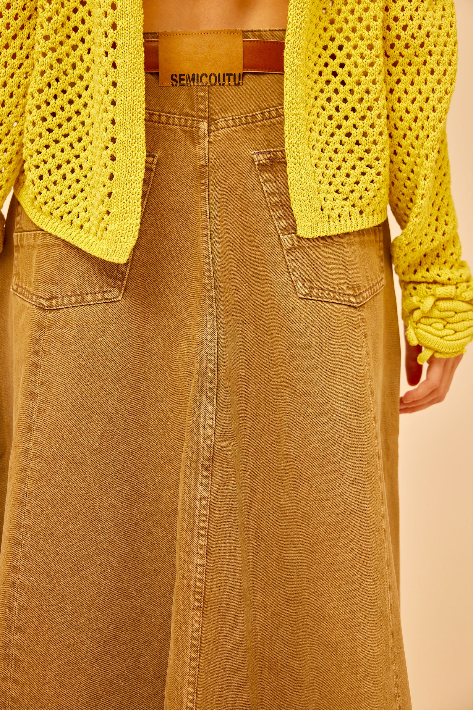DYED DENIM SKIRT