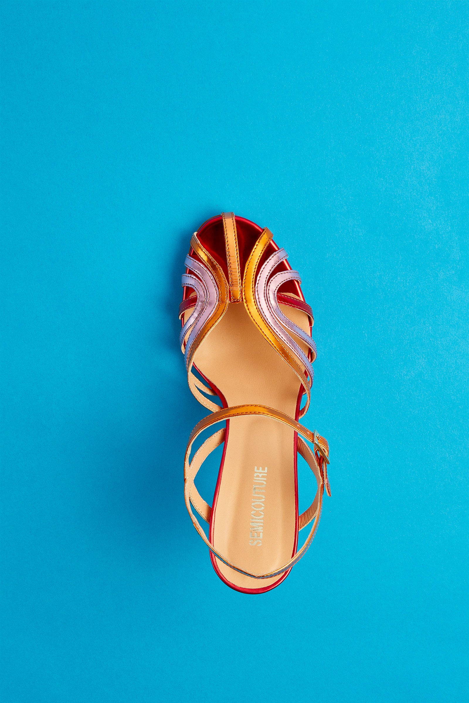 TRICOLOR SANDAL WITH CAGE