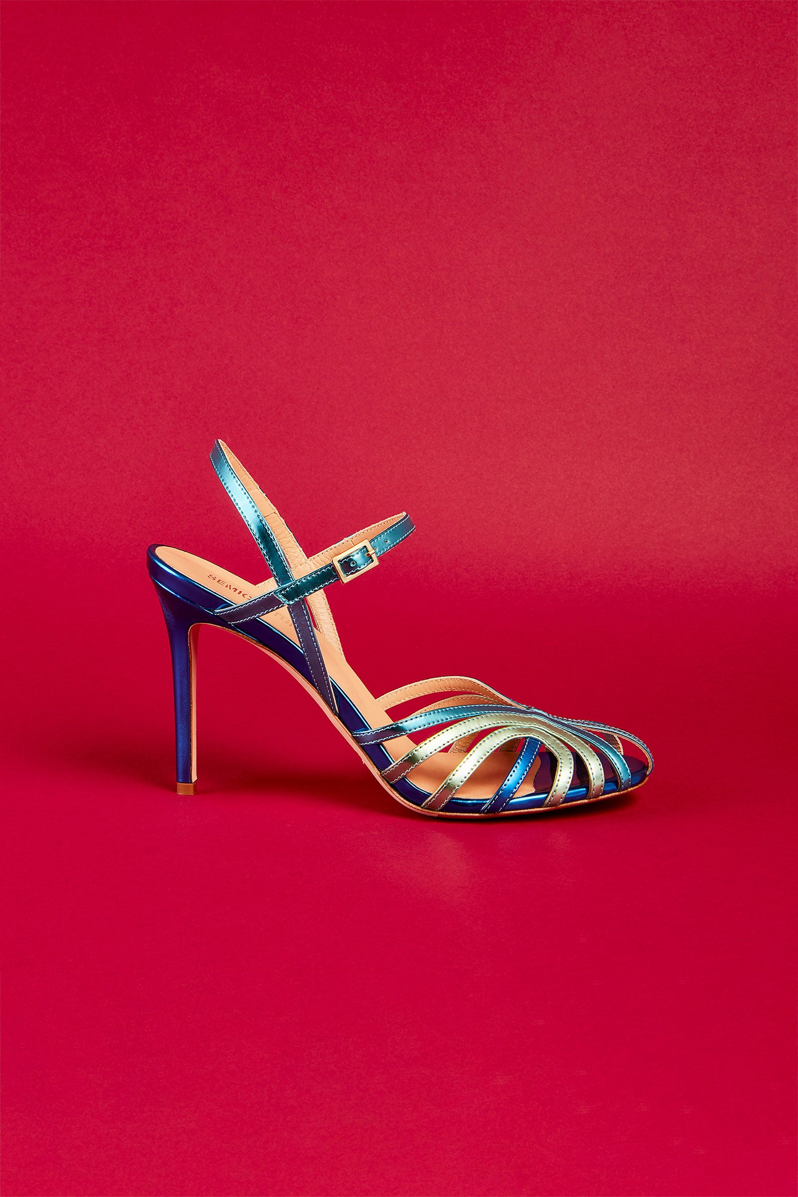 TRICOLOR SANDAL WITH CAGE