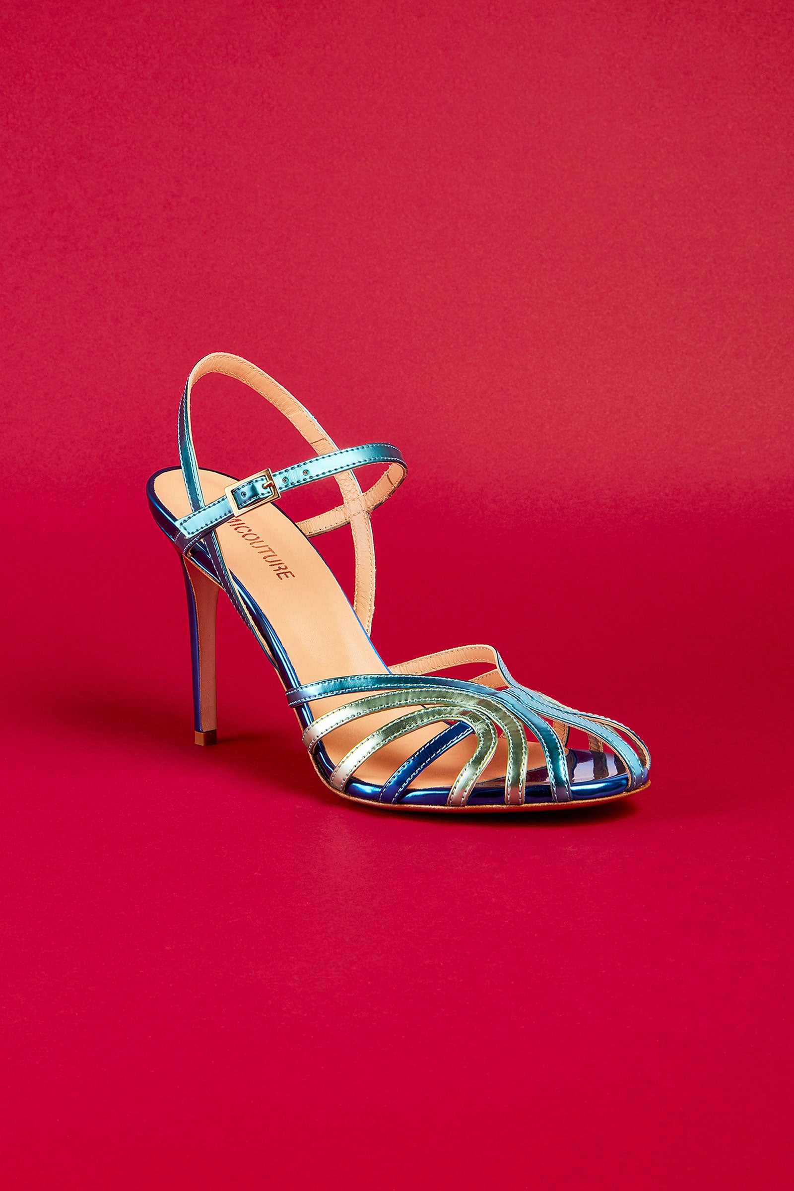 TRICOLOR SANDAL WITH CAGE