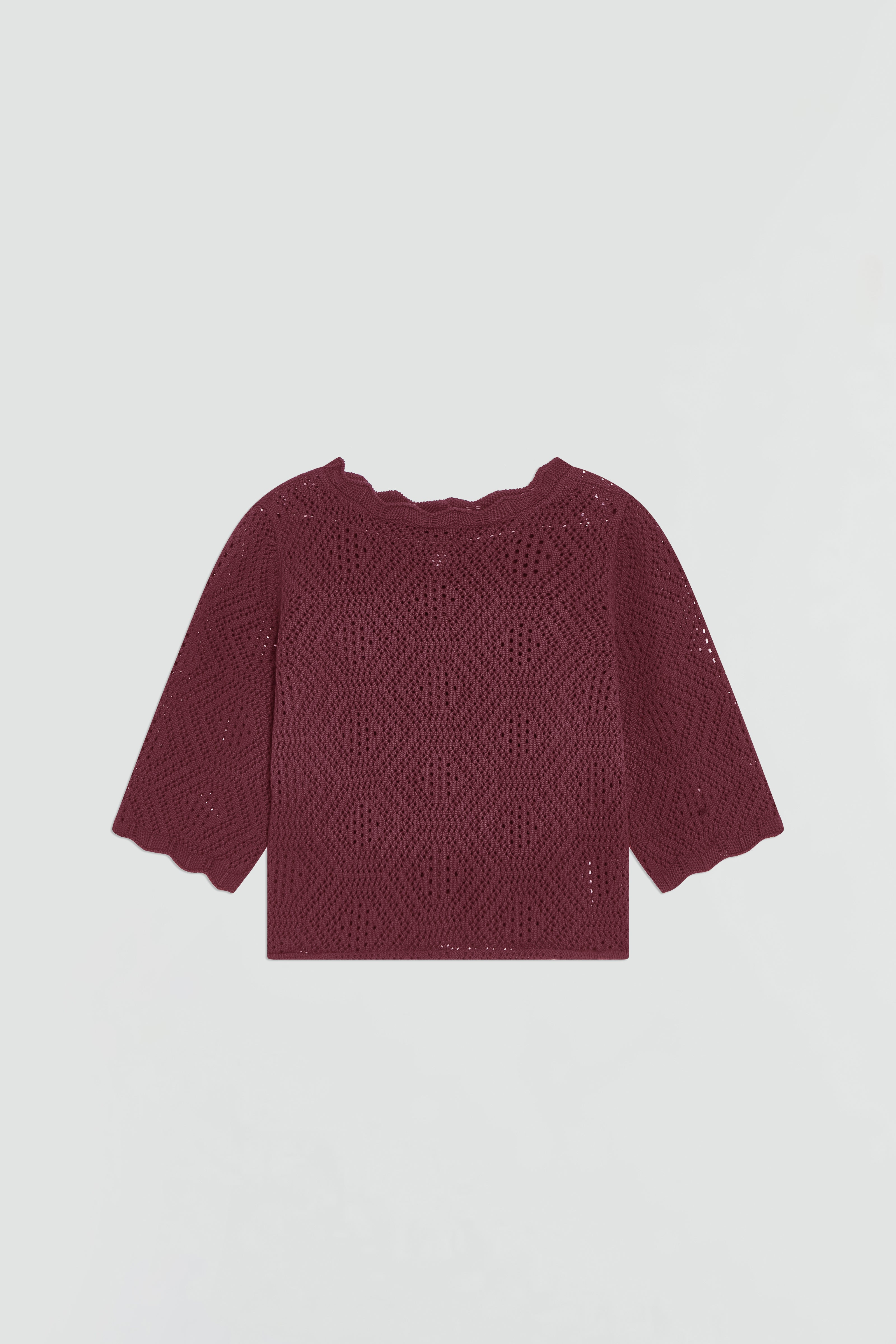 CROCHET EFFECT SWEATER