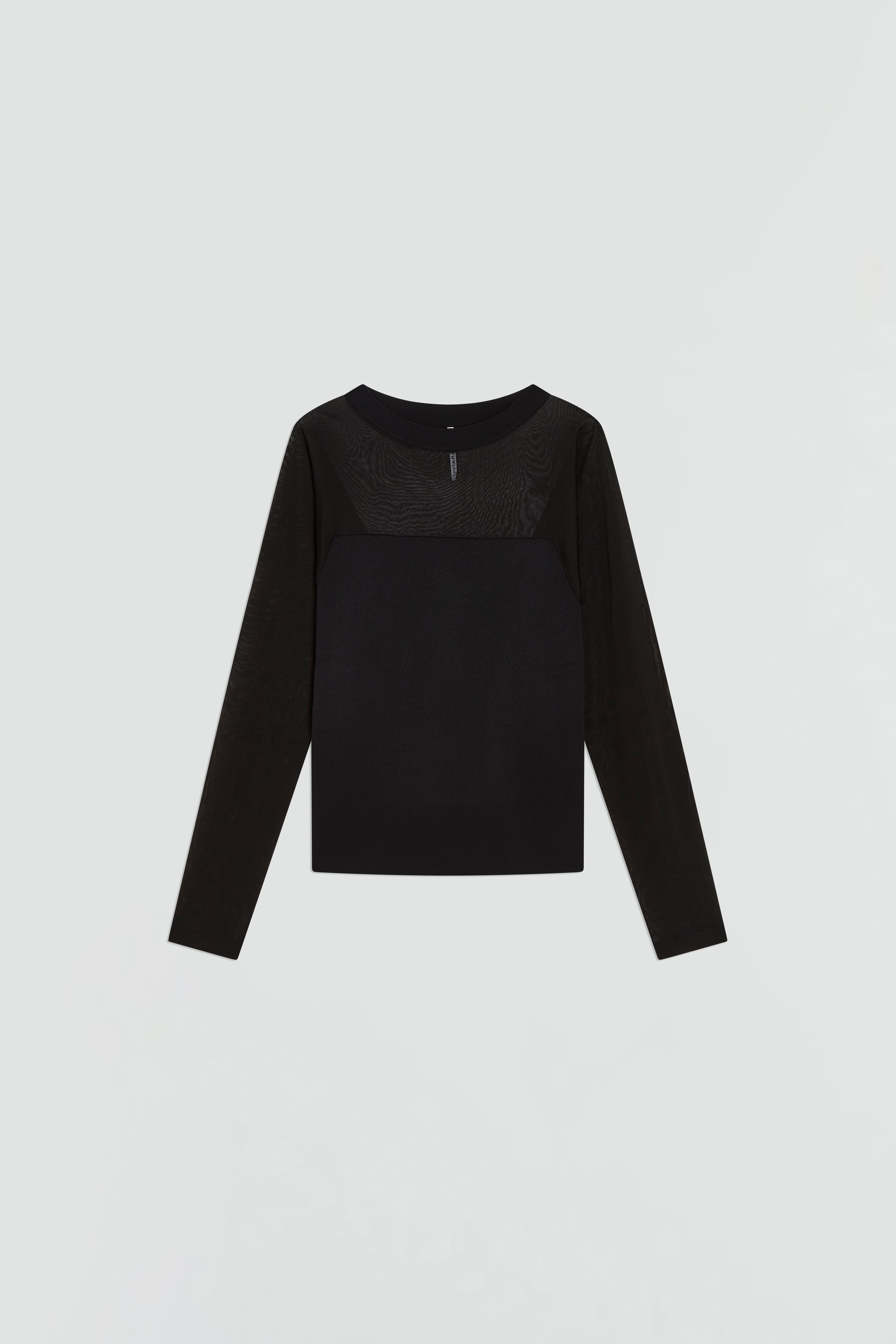 LONG-SLEEVED TOP WITH SHEER DETAILS