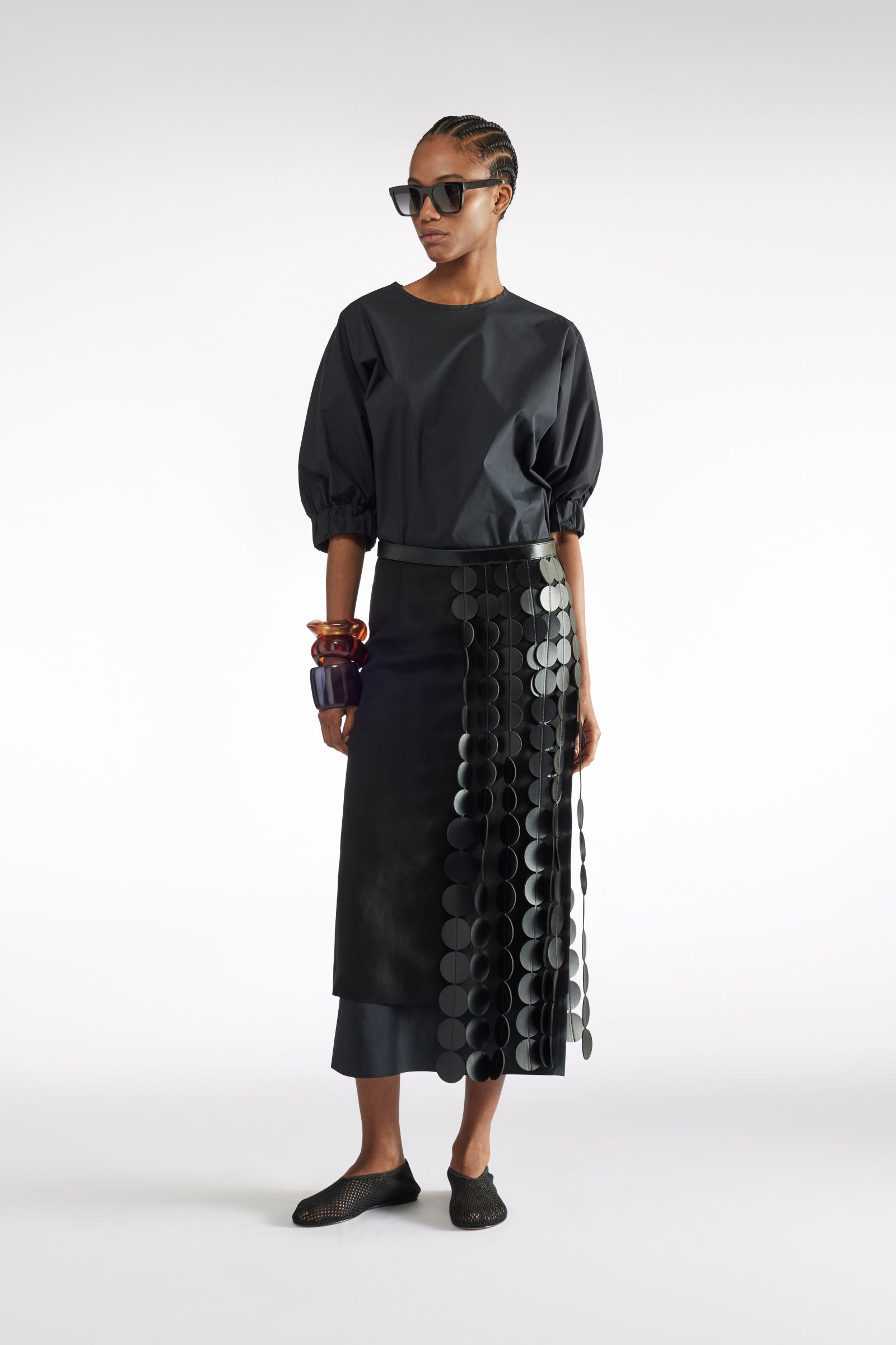 BLUSA CON POLSINI ARRICCIATI