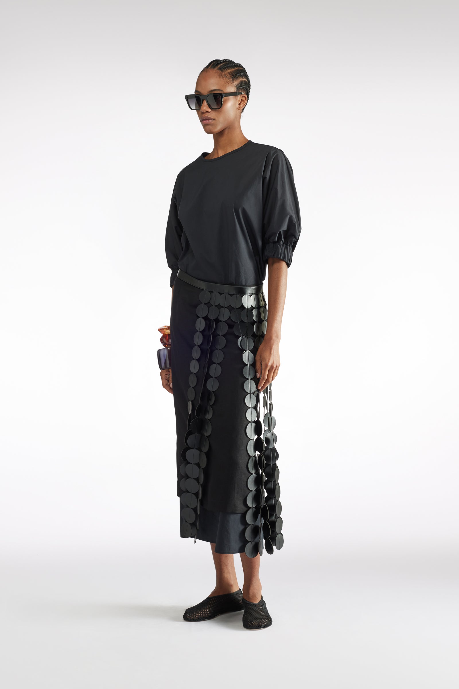 BLUSA CON POLSINI ARRICCIATI