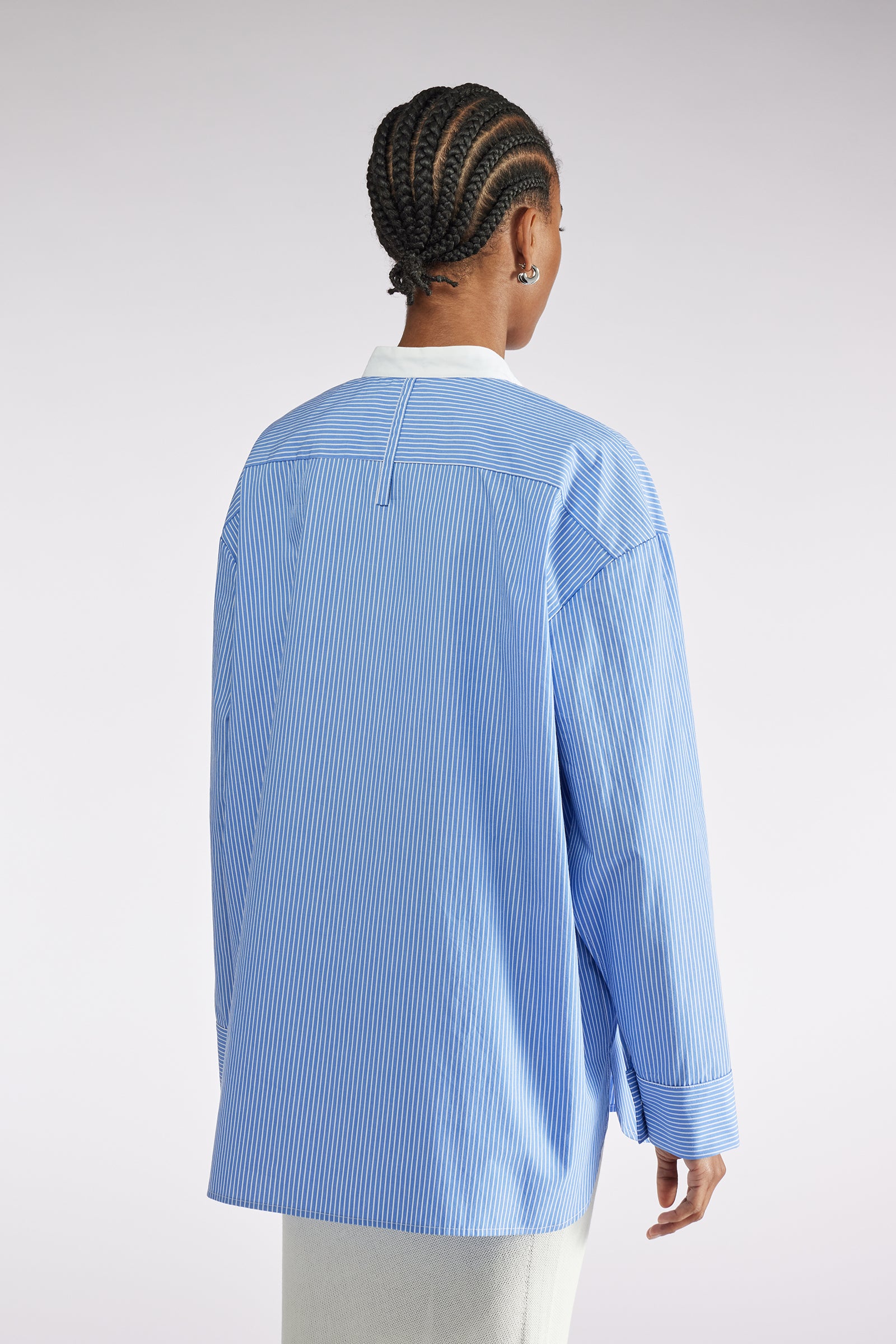 CAMICIA PLASTRON A RIGHE