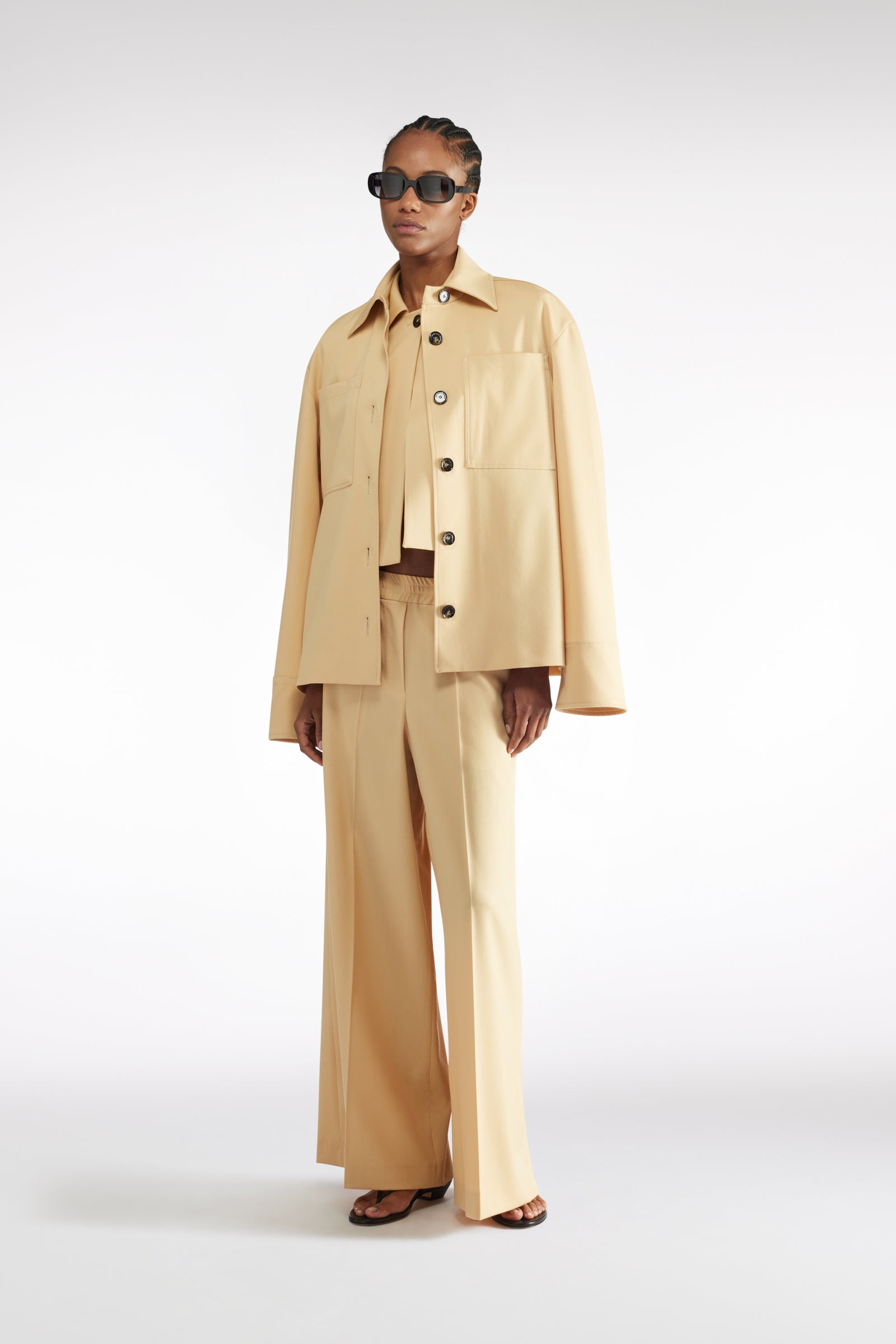 WOOL GABARDINE TROUSERS