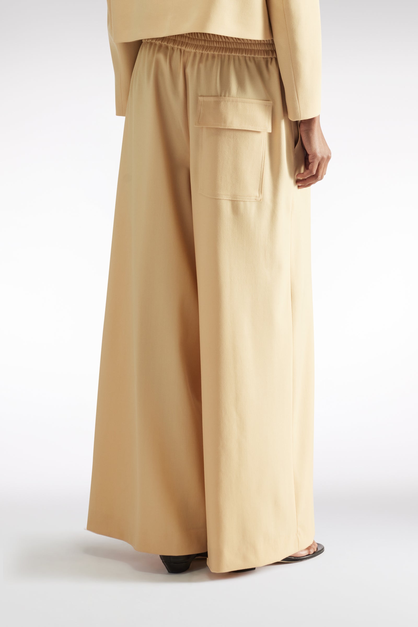 WOOL GABARDINE TROUSERS