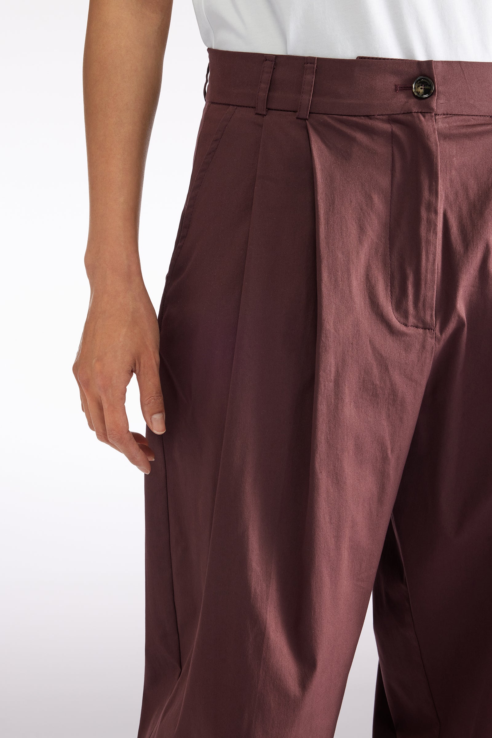 COTTON TWILL TROUSERS