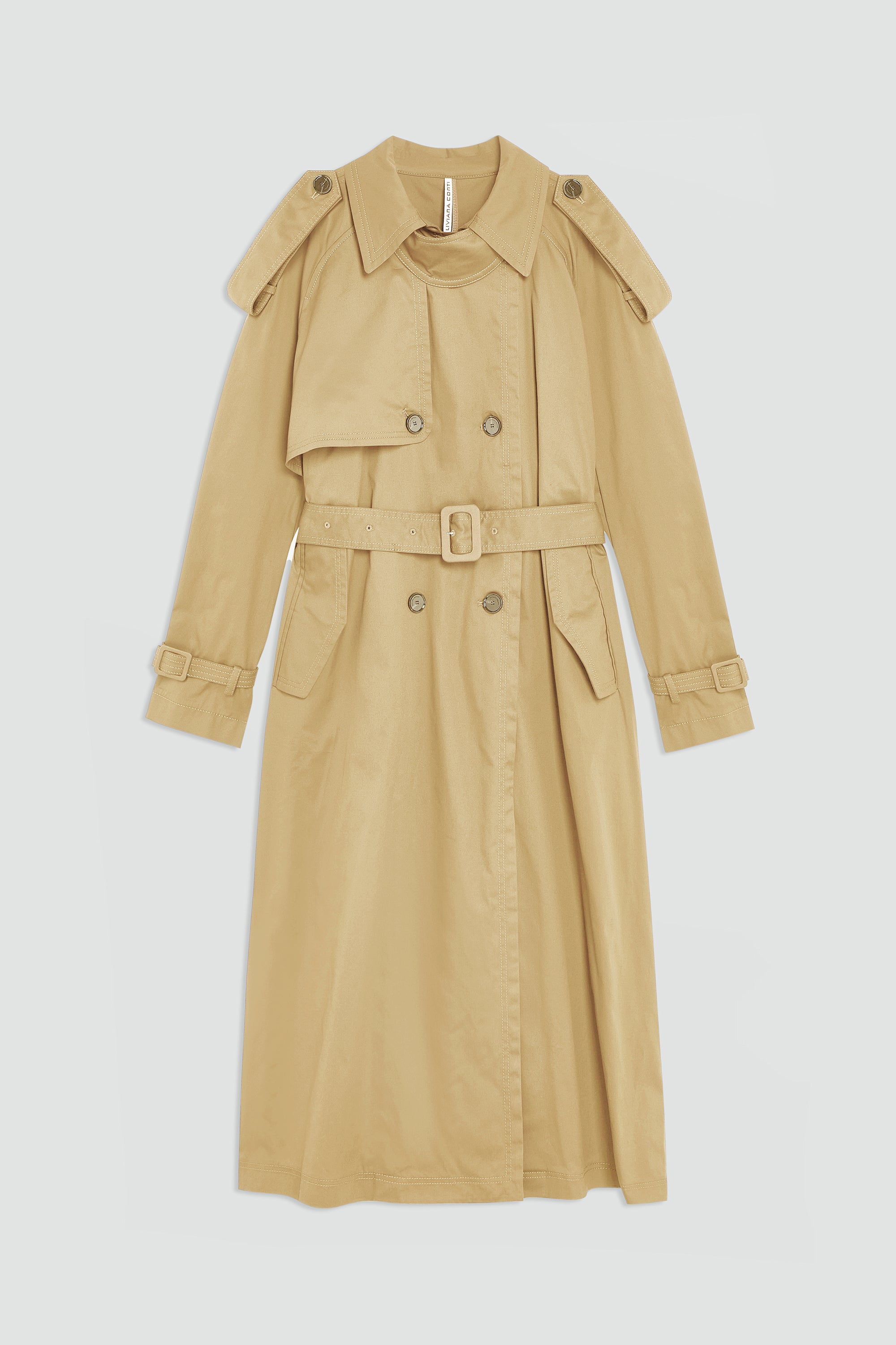 COTTON TWILL TRENCH COAT