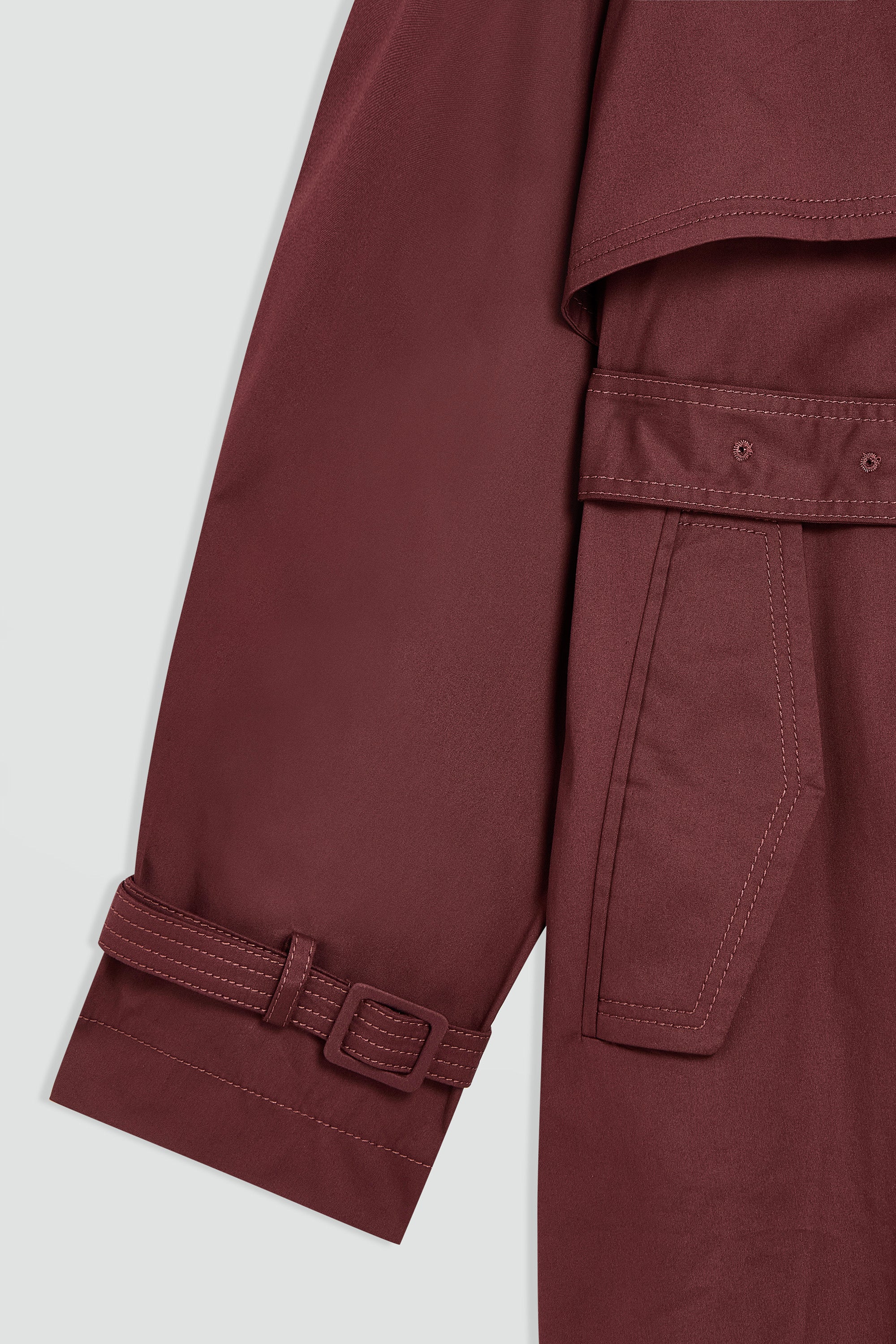 COTTON TWILL TRENCH COAT
