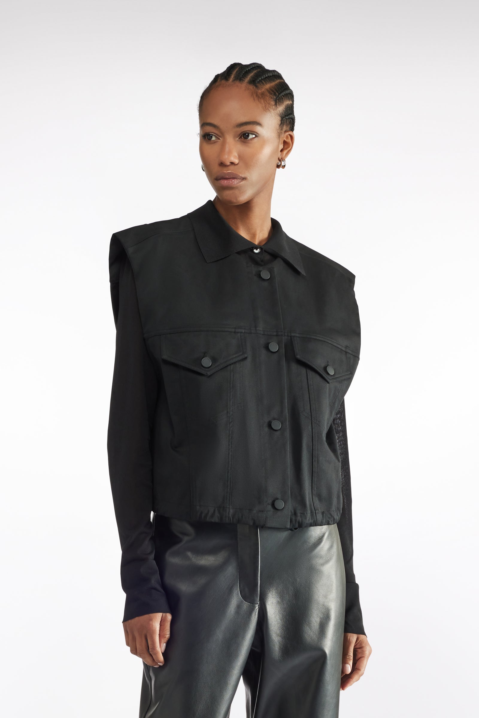 COTTON GABARDINE VEST