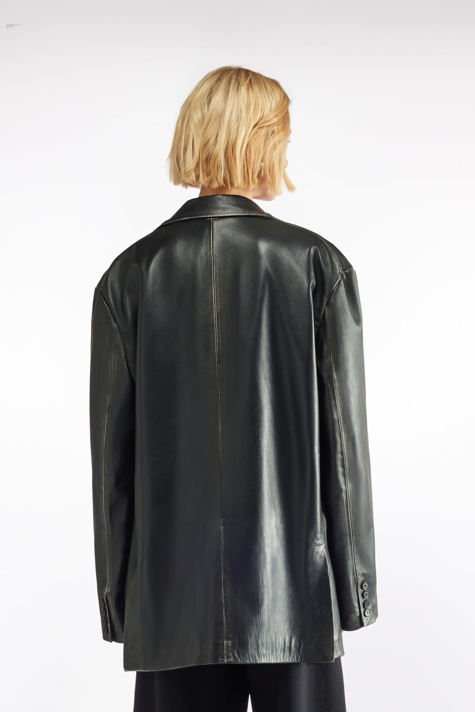 BLAZER IN VERA PELLE