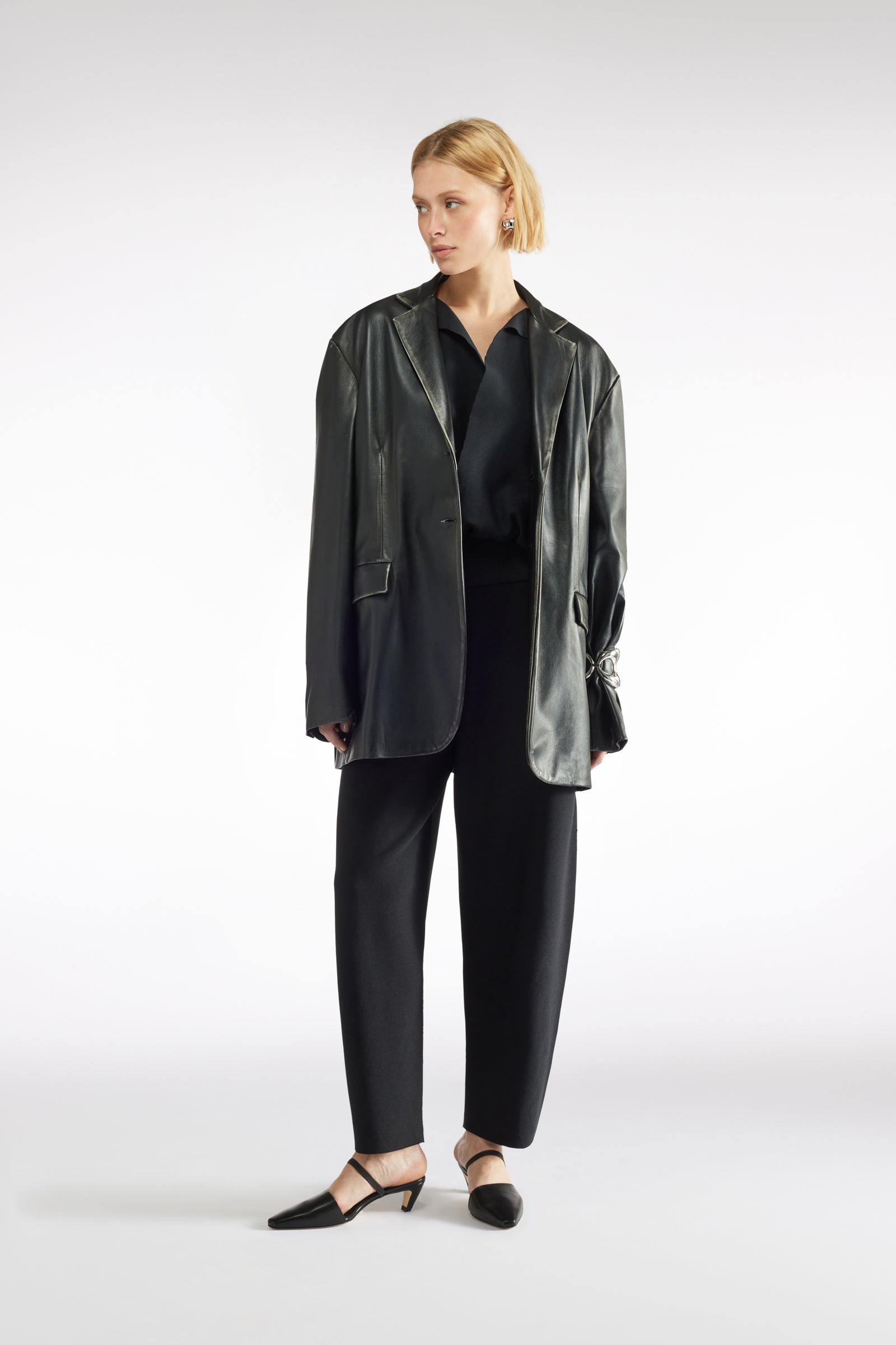 BLAZER IN VERA PELLE