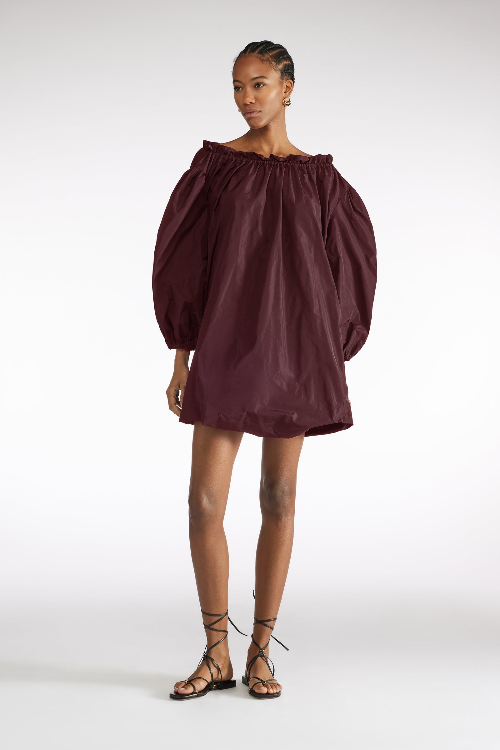 SHORT TAFFETA DRESS