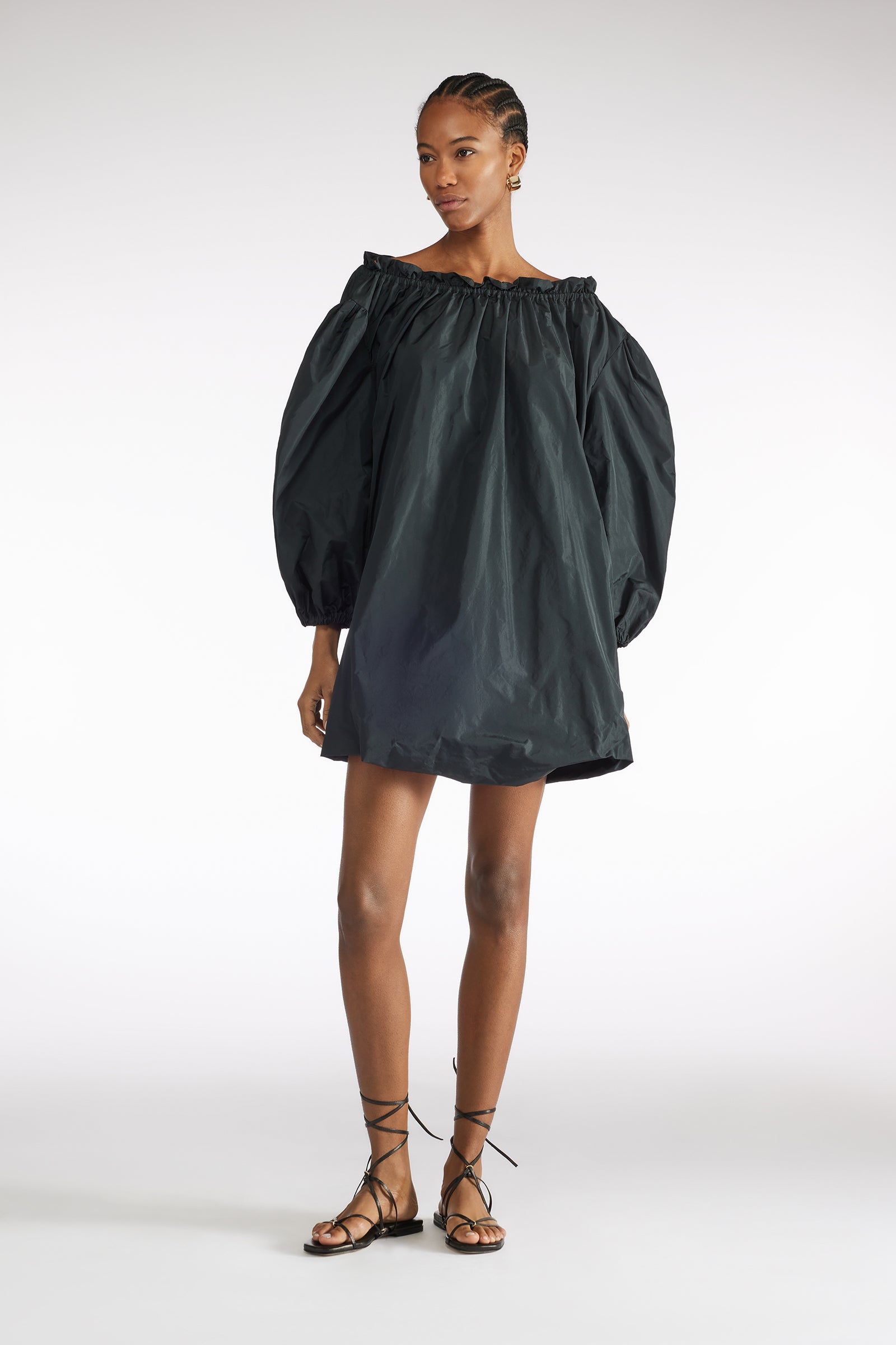 SHORT TAFFETA DRESS