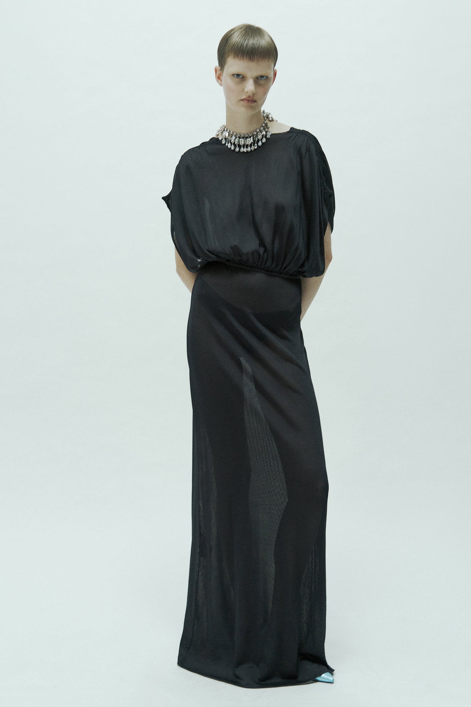 ABITO LUNGO DRAPPEGGIO