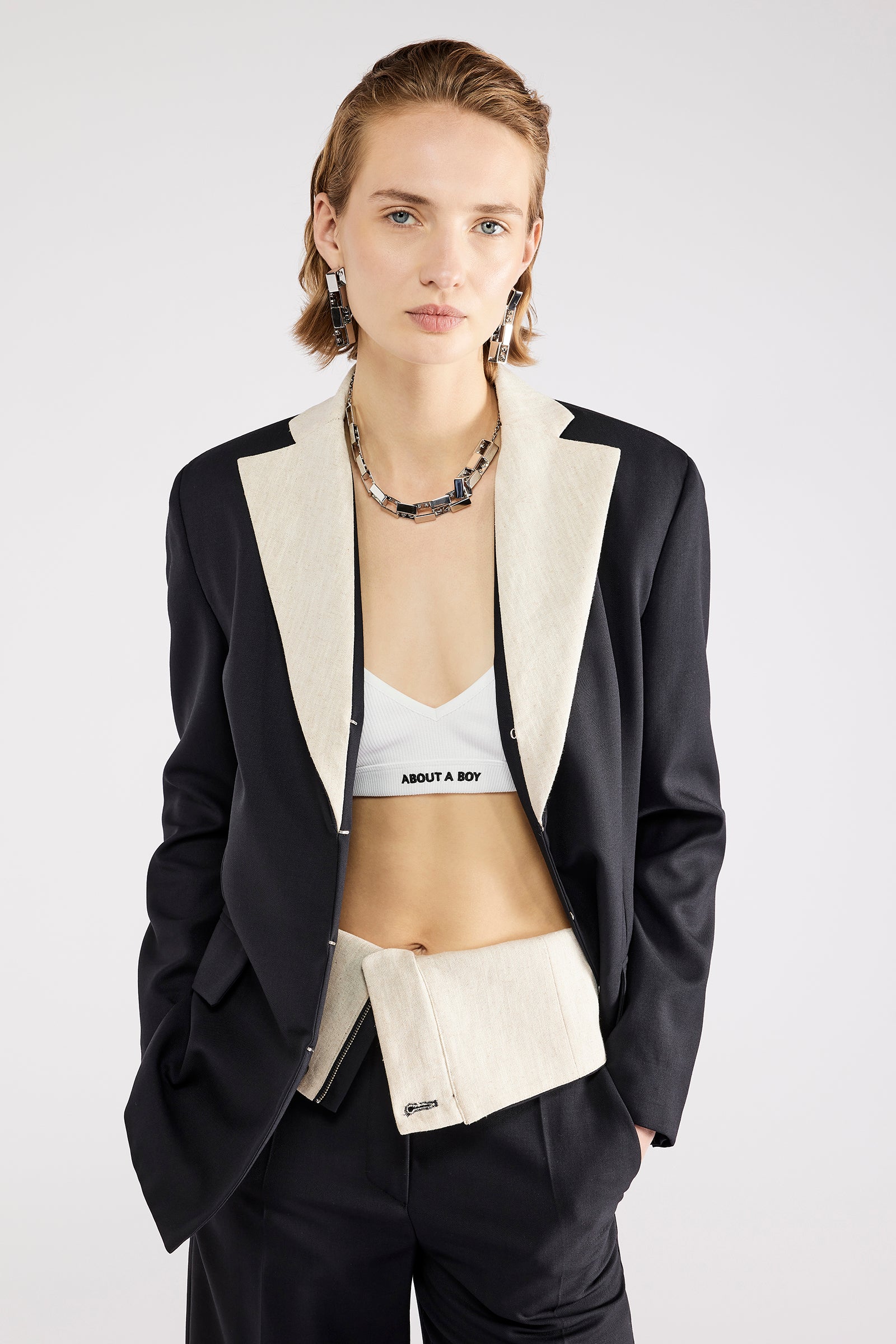 ERIKA CAVALLINI ネイビージャケット ReBranded | Erika Cavallini Outlet