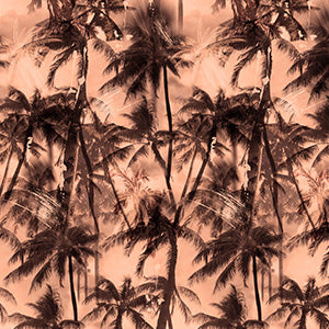 PALM PRINT PEACH BASE