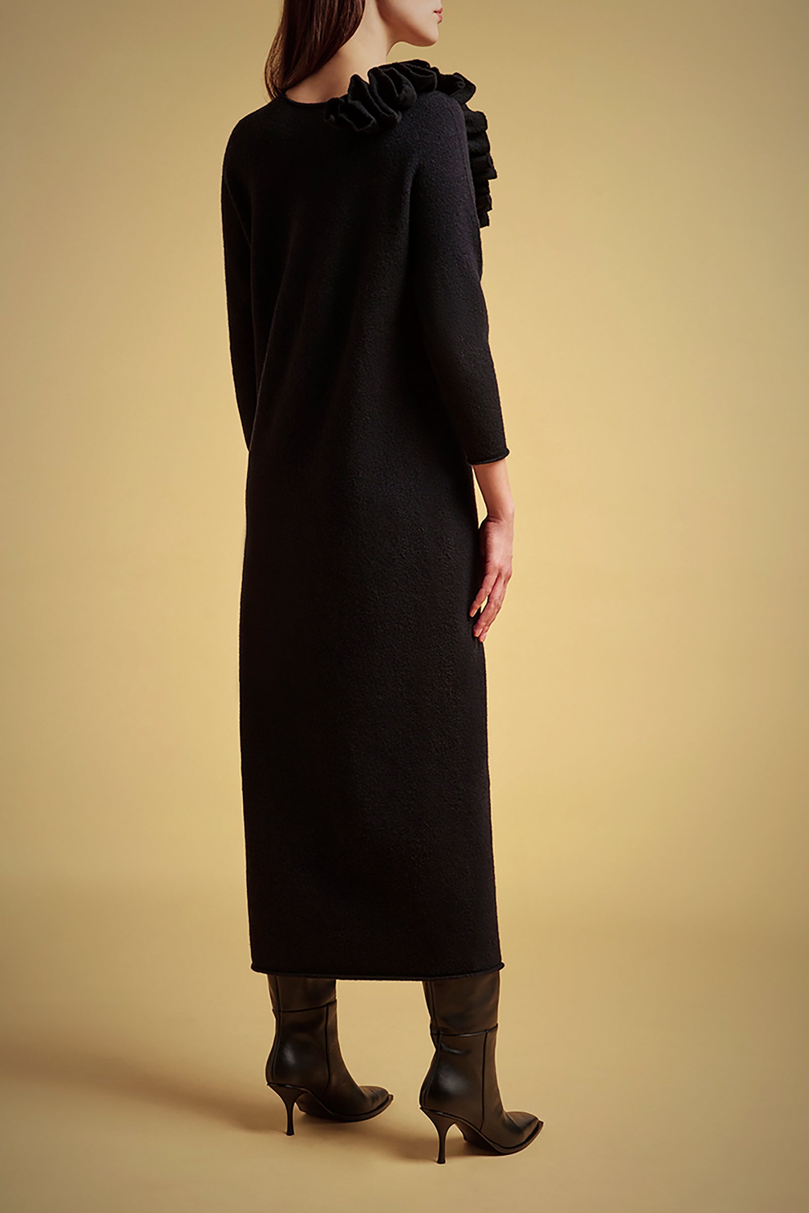 ABITO ROUCHES LANA-CASHMERE