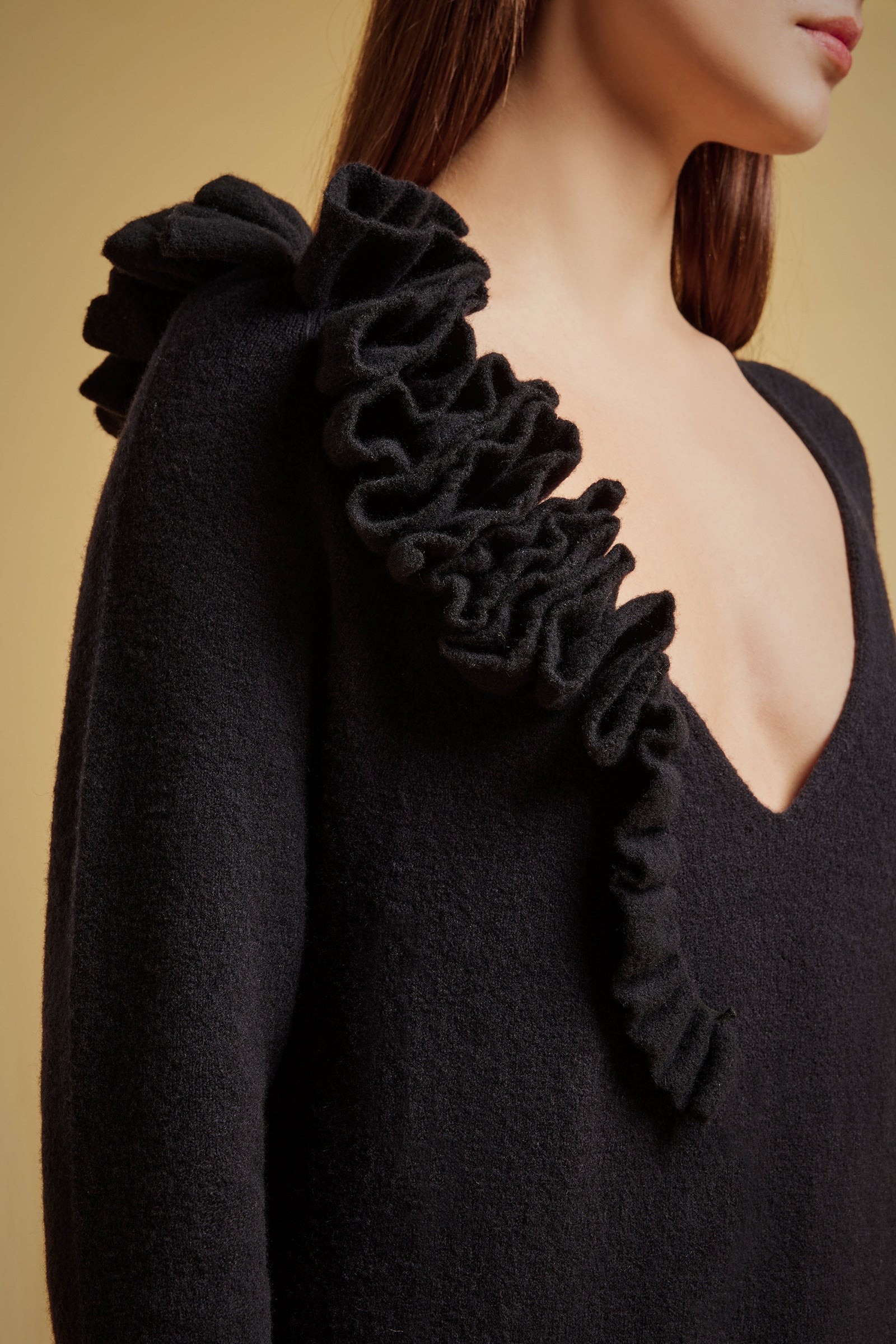ABITO ROUCHES LANA-CASHMERE