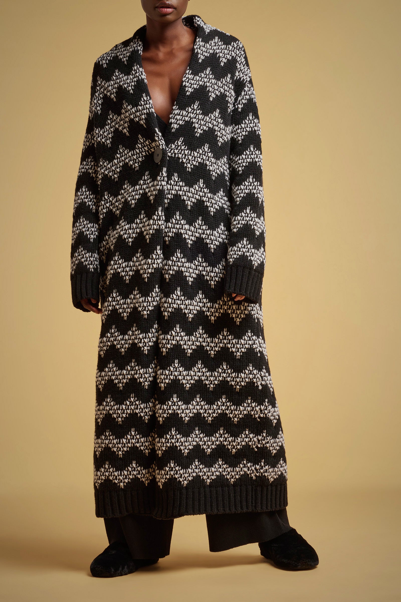 CAPPOTTO MAGLIA BICOLORE