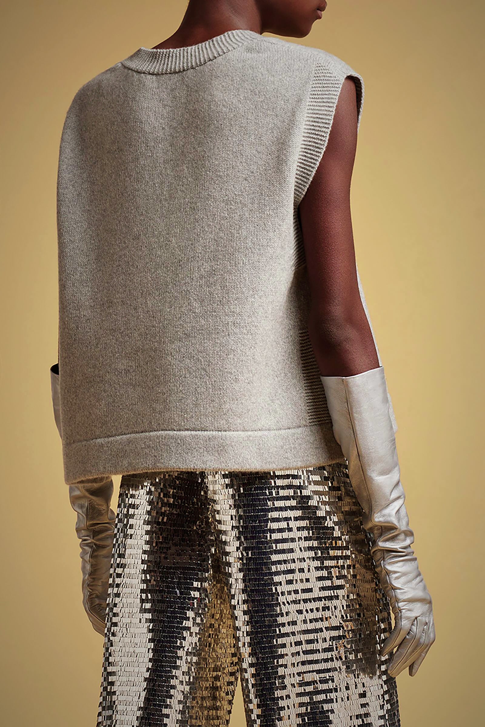GILET CORTO CASHMERE RICICLATO