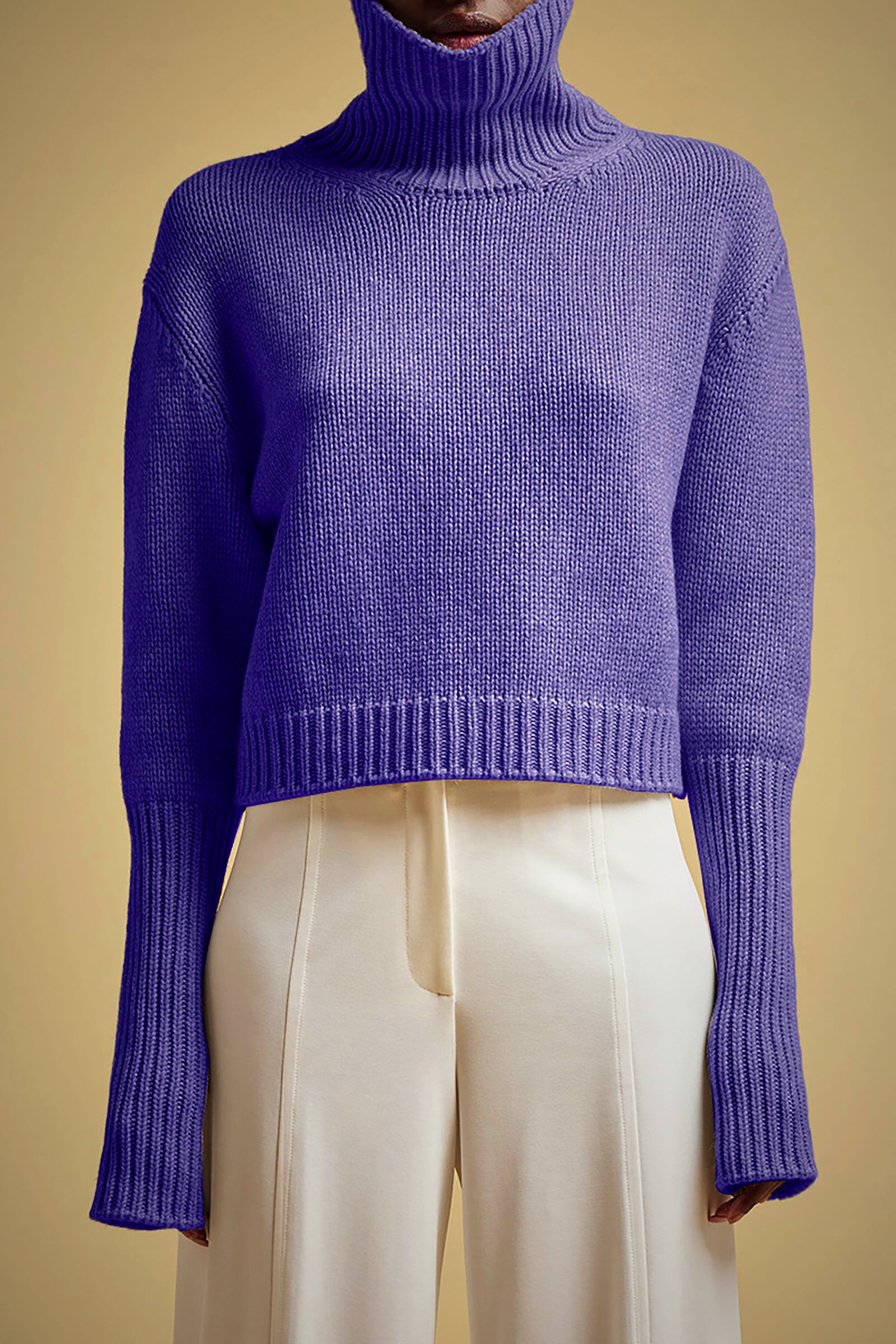 MAGLIA COLLO ALTO CASHMERE RICICLATO