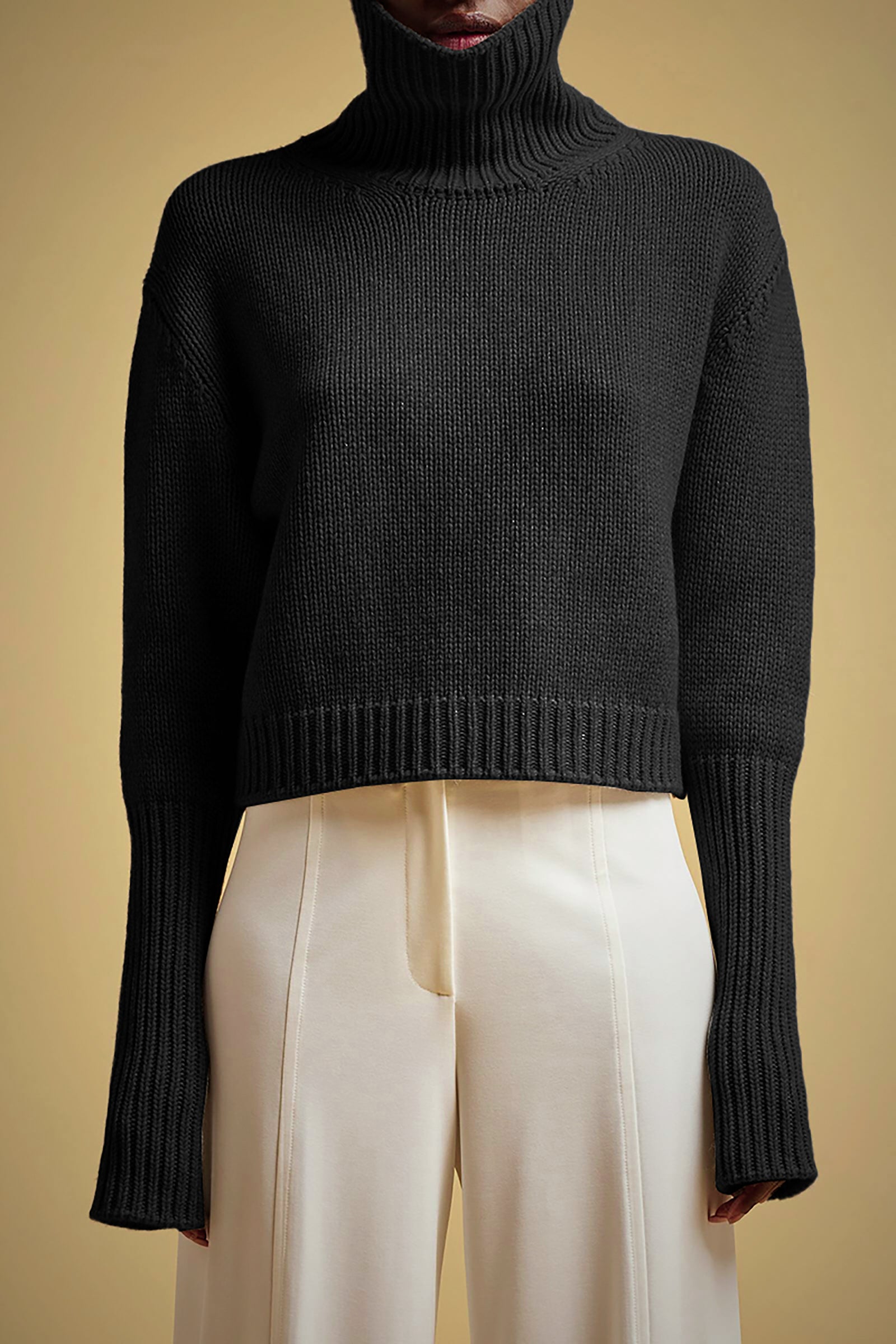 MAGLIA COLLO ALTO CASHMERE RICICLATO