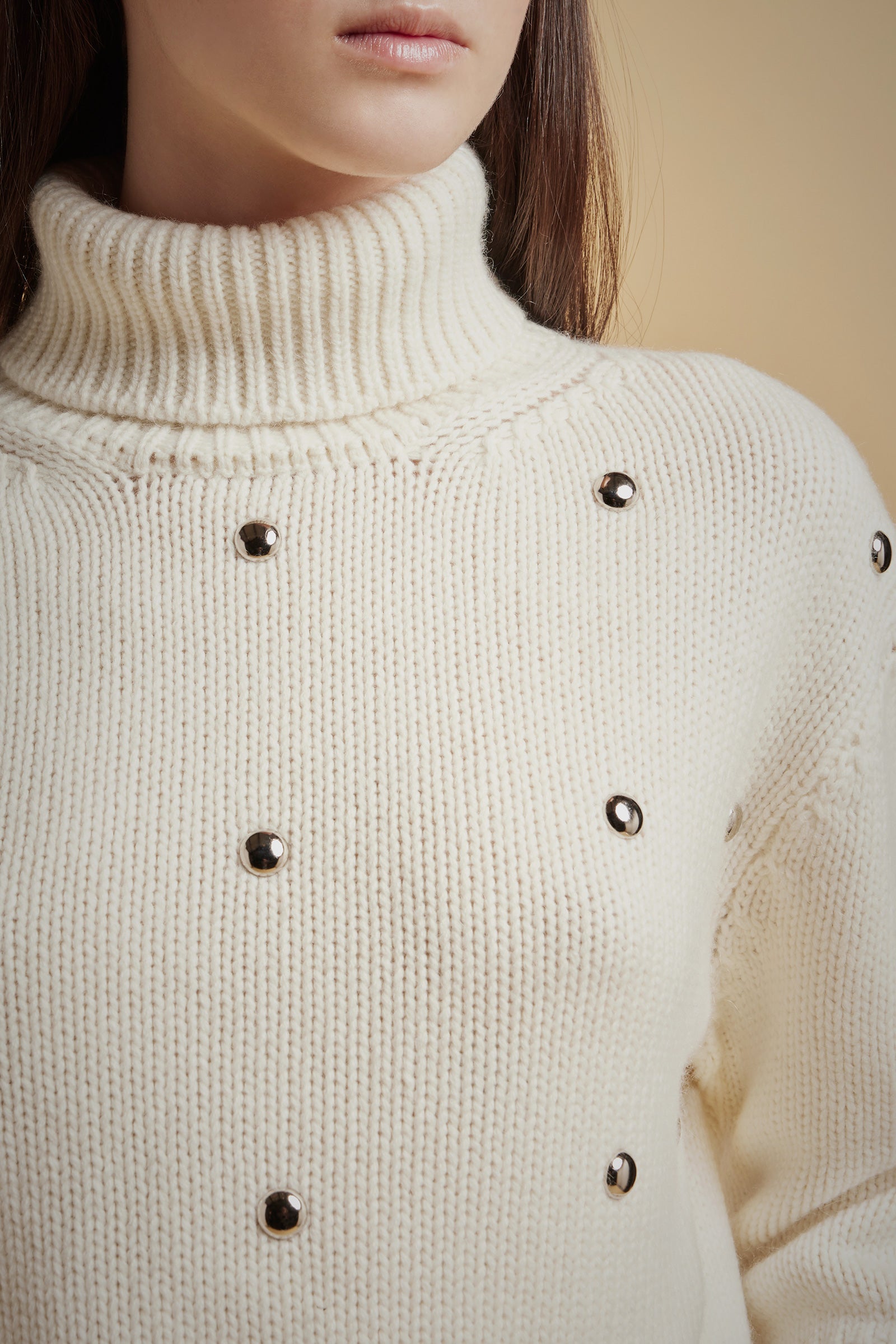 MAGLIA BORCHIE CASHMERE RICICLATO