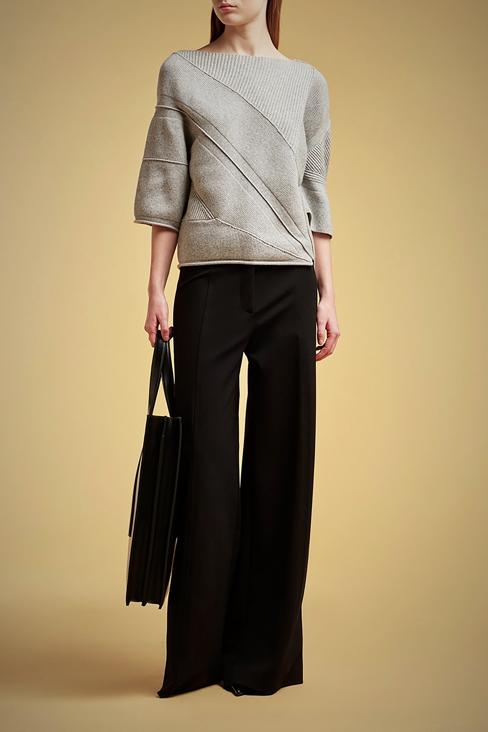 MAGLIA CASHMERE RICICLATO TAGLI ASIMMETRICI