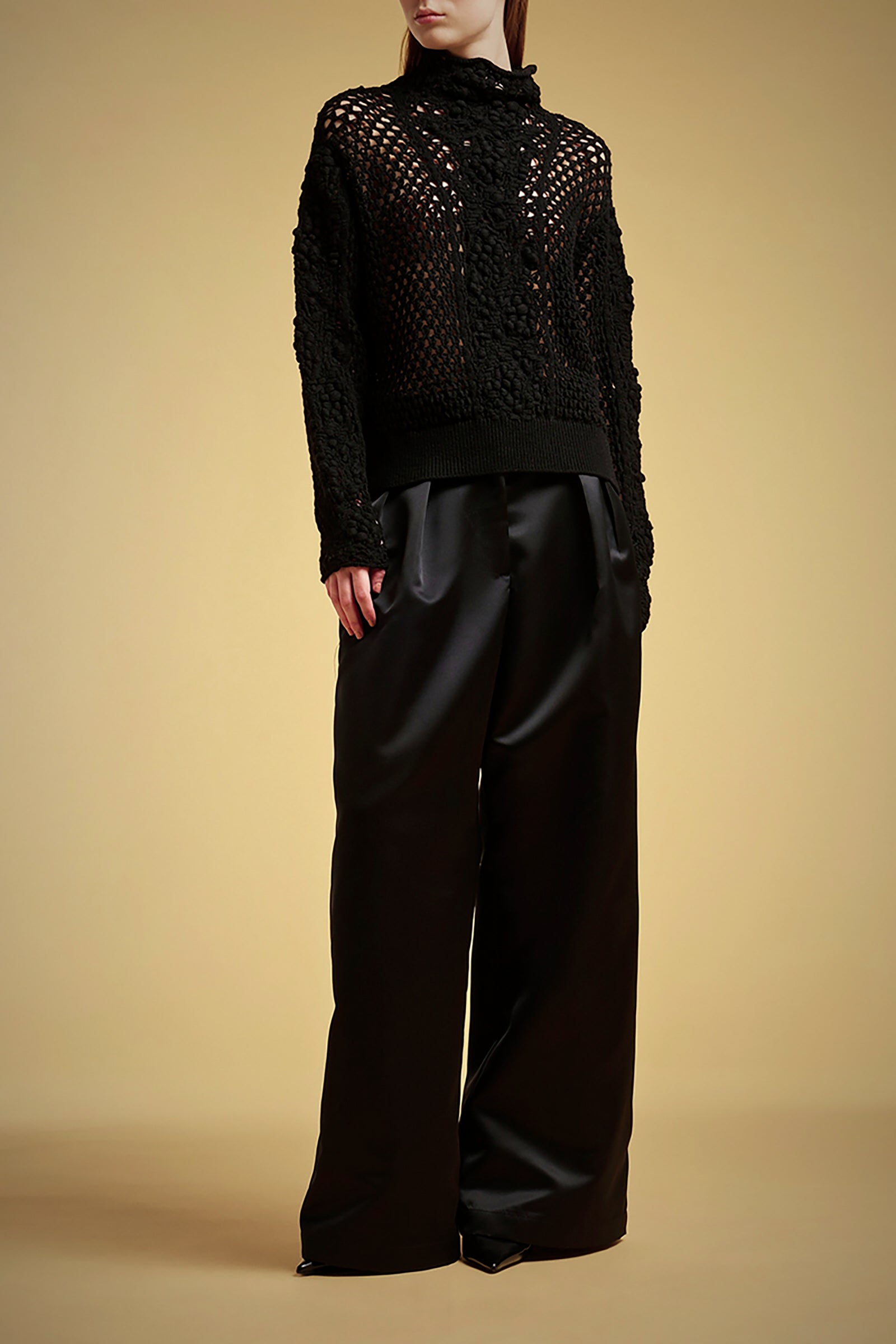 MAGLIA CROCHET CASHMERE RICICLATO