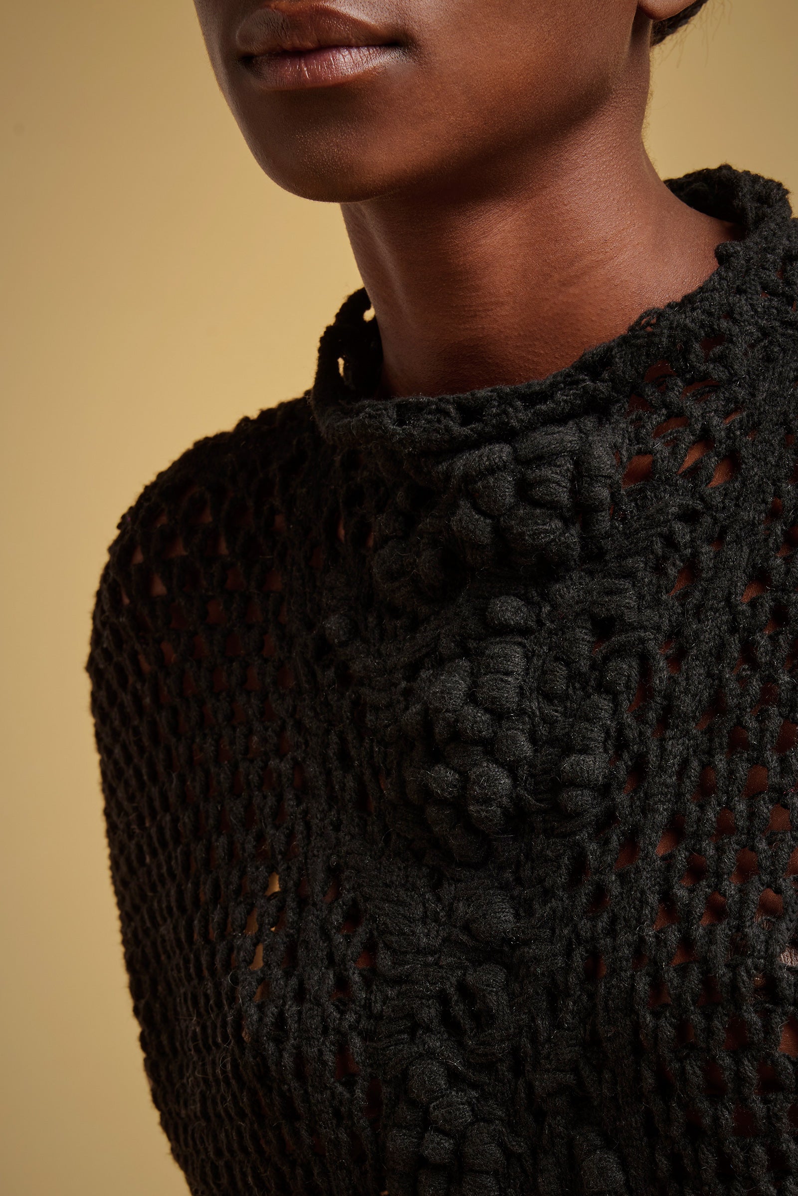 GILET CROCHET CASHMERE RICICLATO