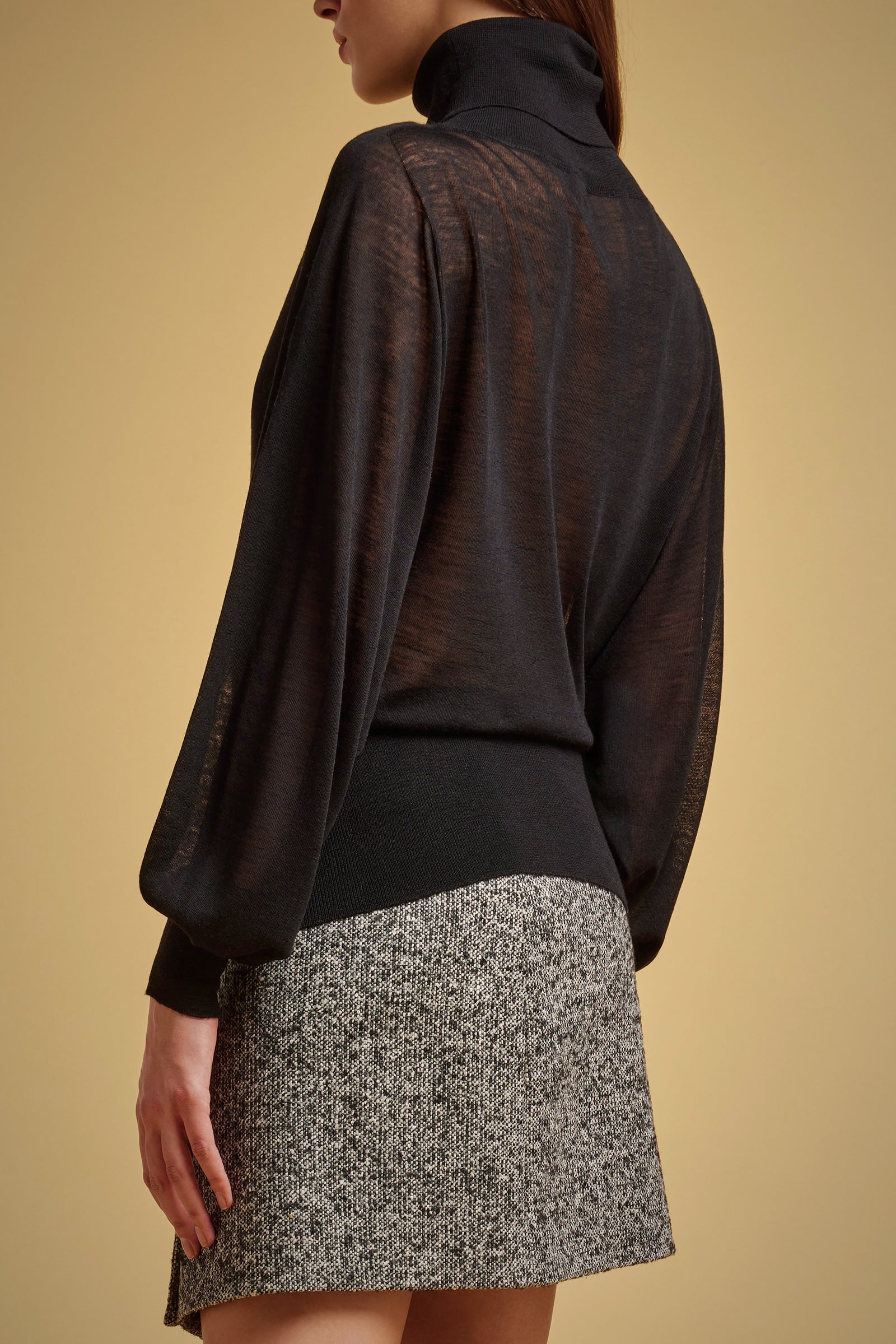 MAGLIA COLLO ALTO LANA-SETA